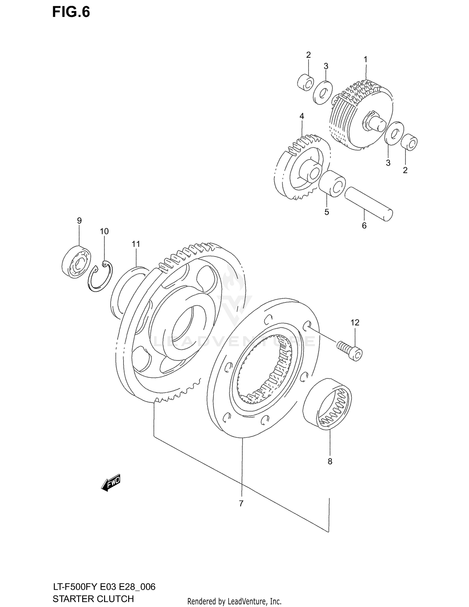 STARTER CLUTCH (MODEL W/X)