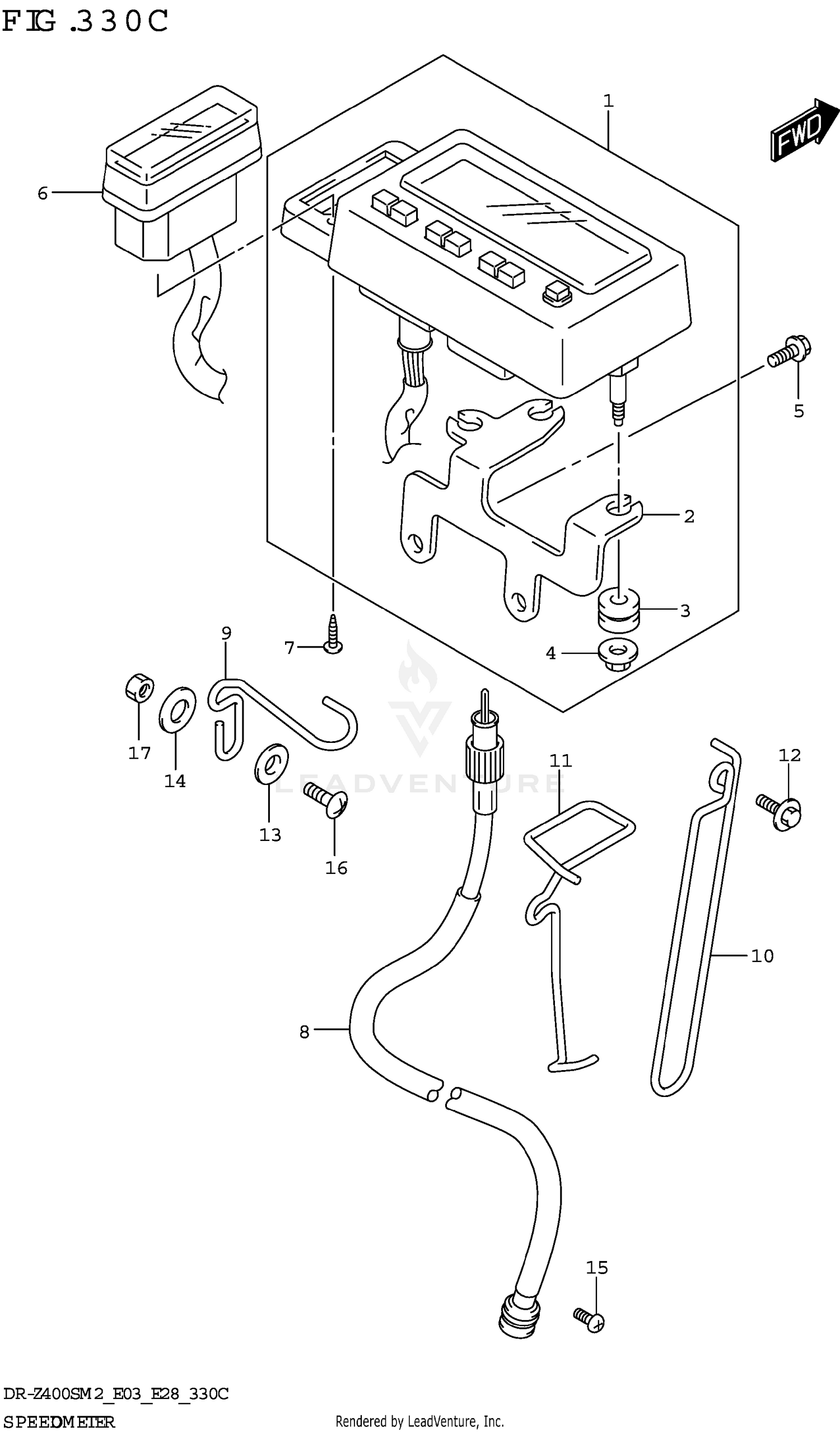SPEEDOMETER (DR-Z400S:E03,E33)