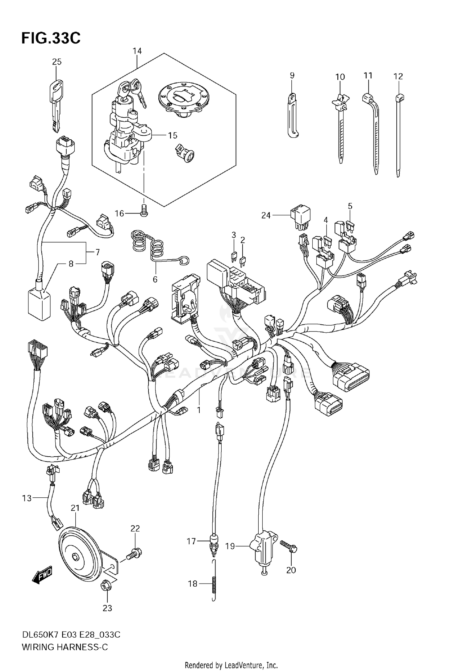 WIRING HARNESS (DL650AK8/AK9)