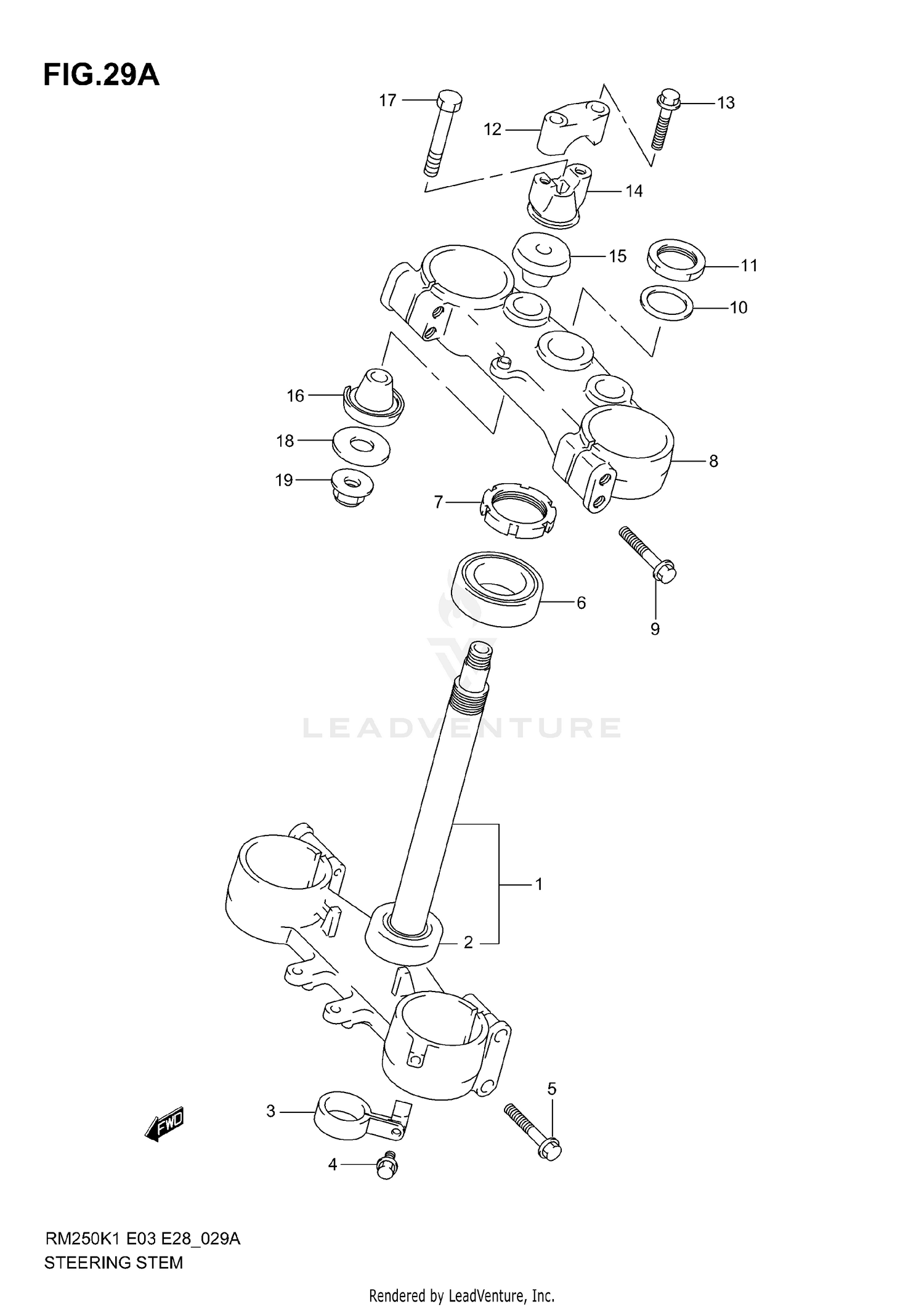 STEERING STEM (MODEL K2)