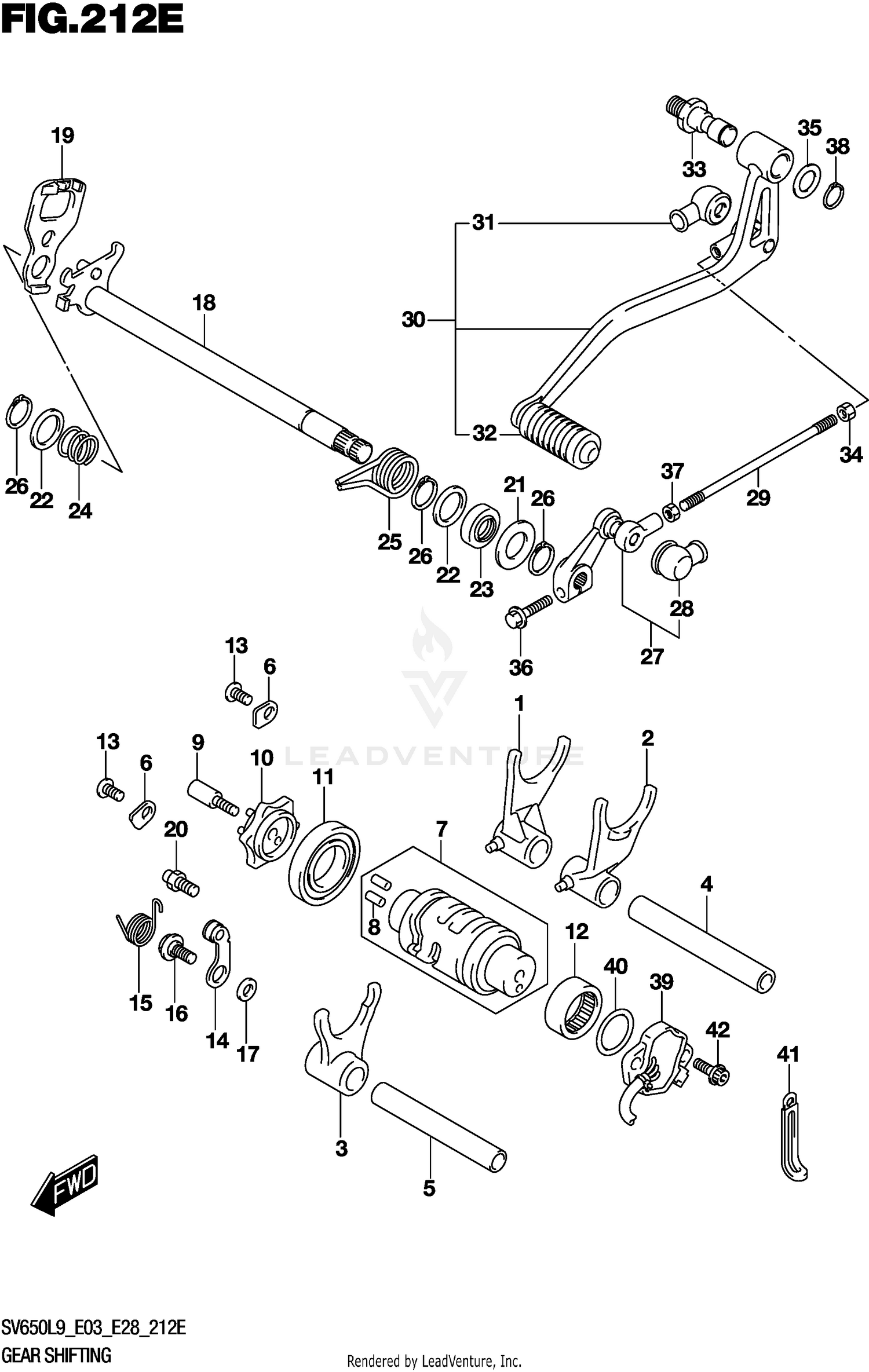 GEAR SHIFTING (SV650XAL9 E28)