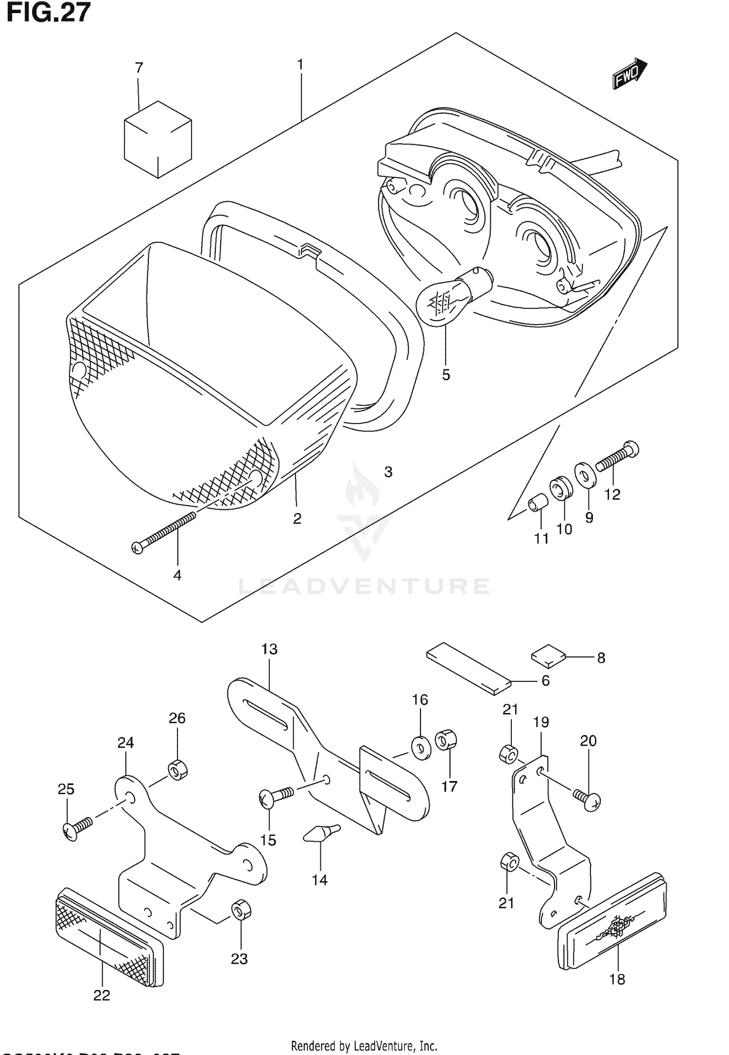 REAR COMBINATION LAMP (NOT FOR U.S. MARKET)