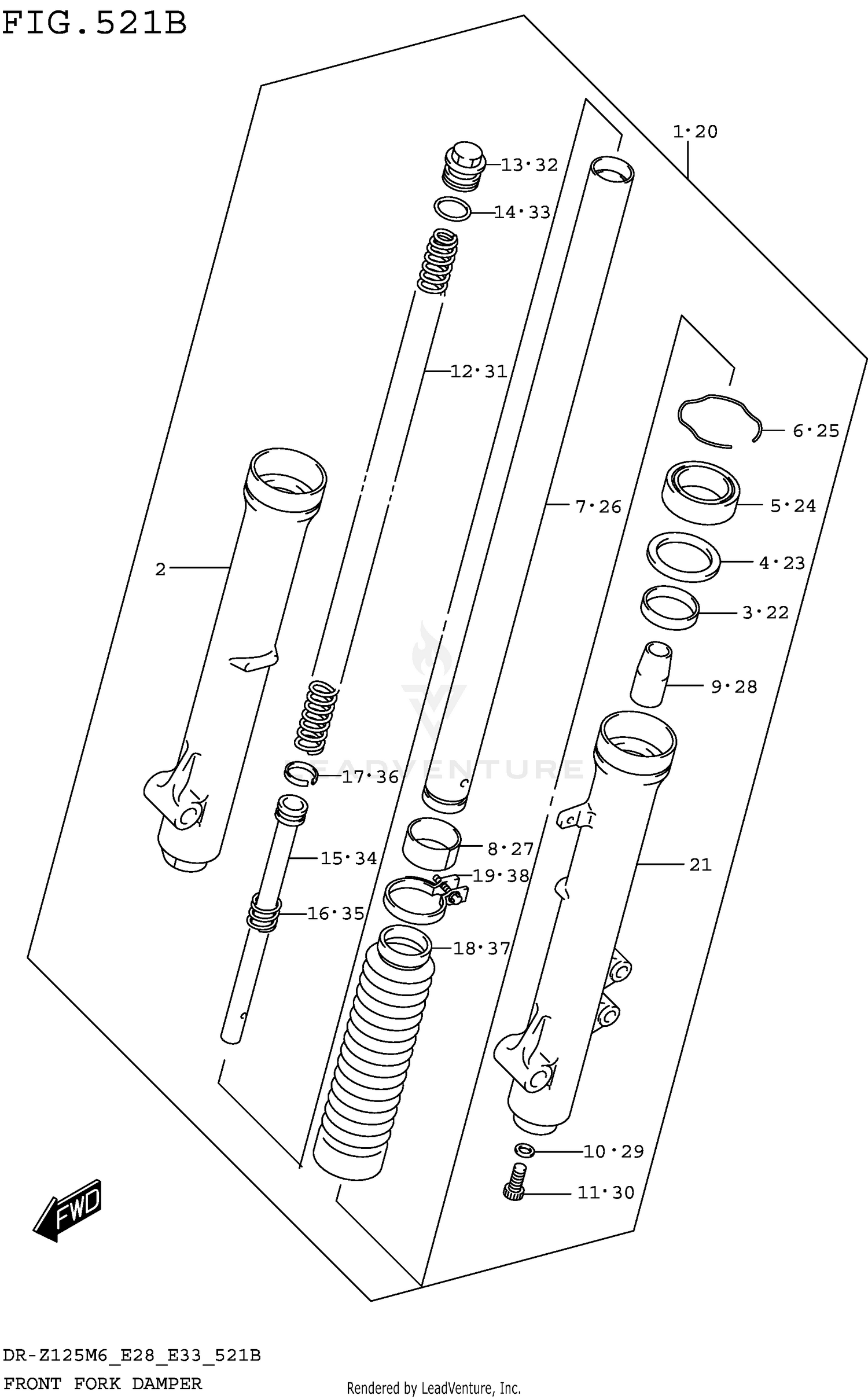 FRONT FORK DAMPER (DR-Z125L E28)