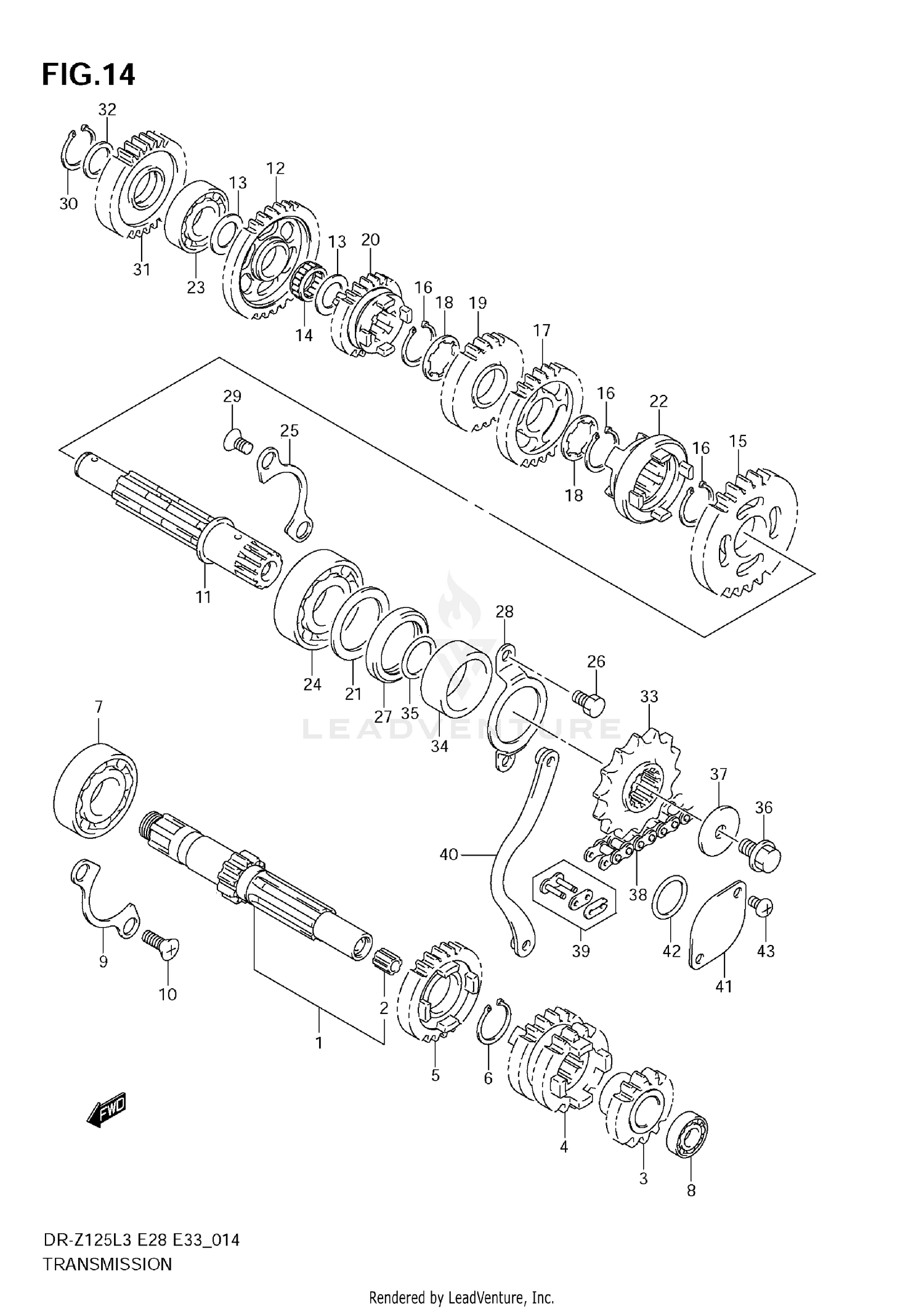 TRANSMISSION (DR-Z125L3 E28)