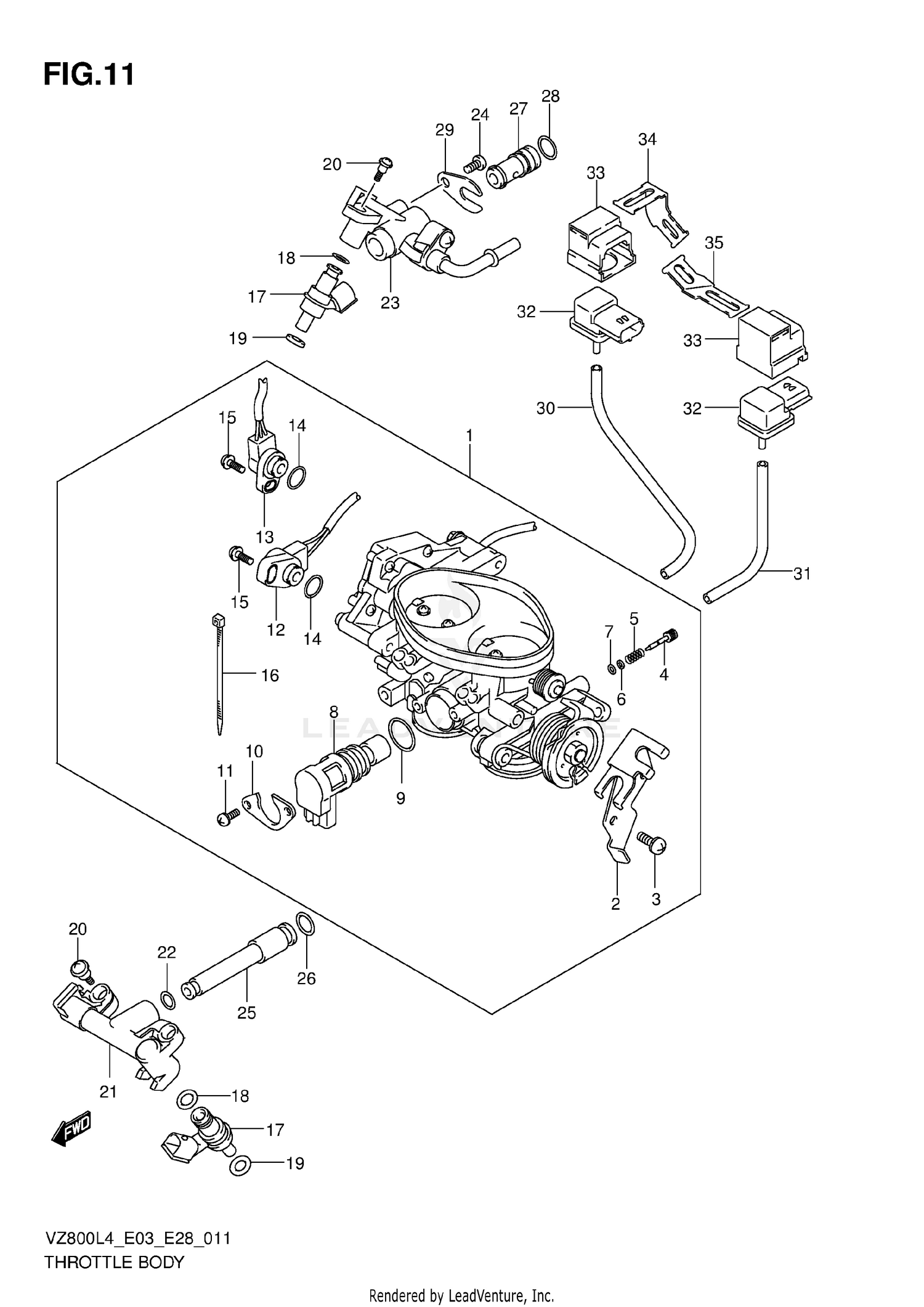 THROTTLE BODY (VZ800L4 E03)