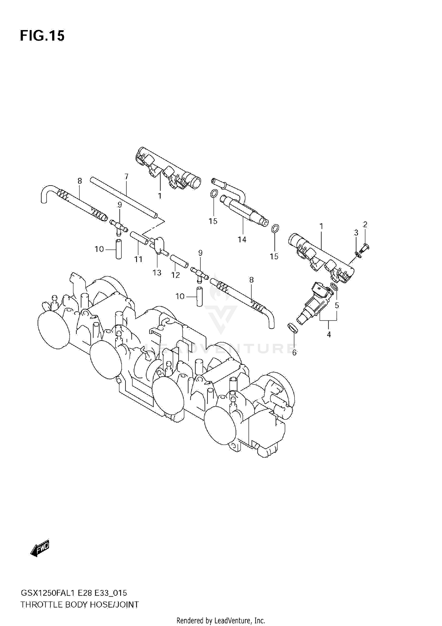 THROTTLE BODY HOSE/JOINT (E28)