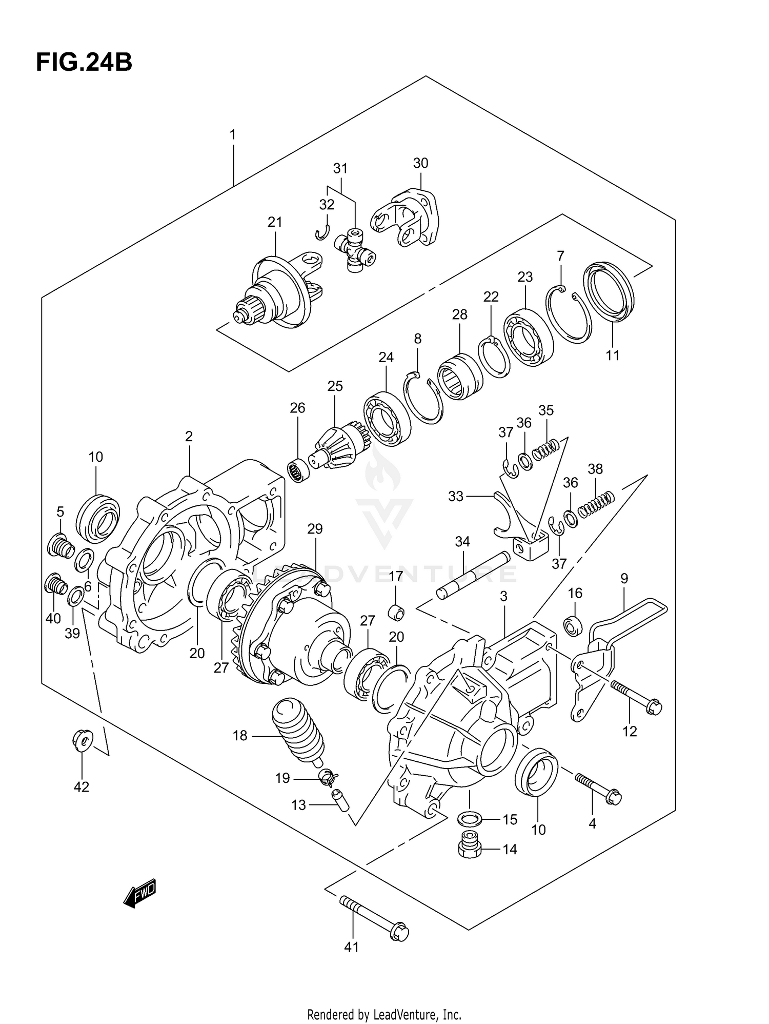 FINAL BEVEL GEAR (FRONT)(MODEL K7)