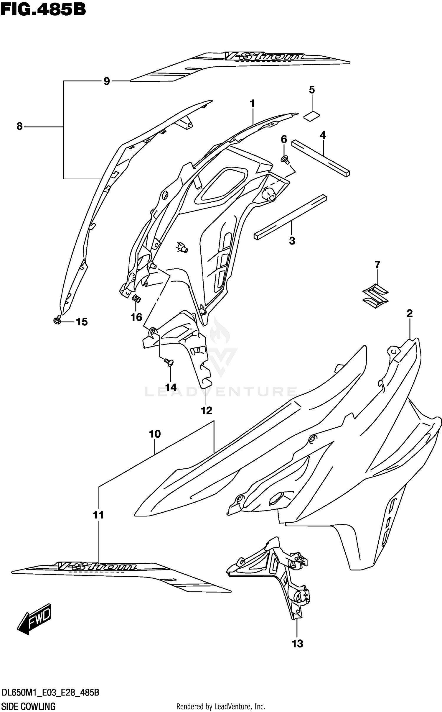 SIDE COWLING (DL650XA)