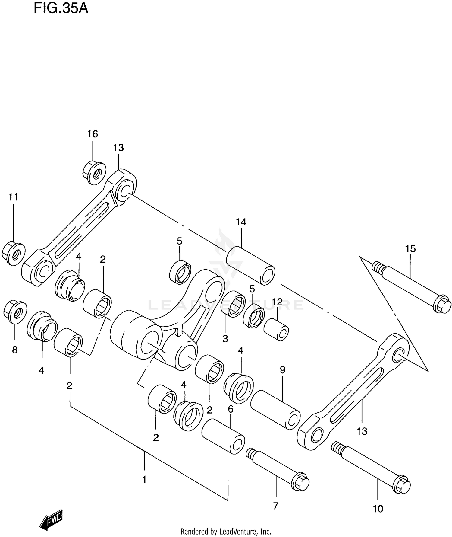 REAR CUSHION LEVER (MODEL W/X)
