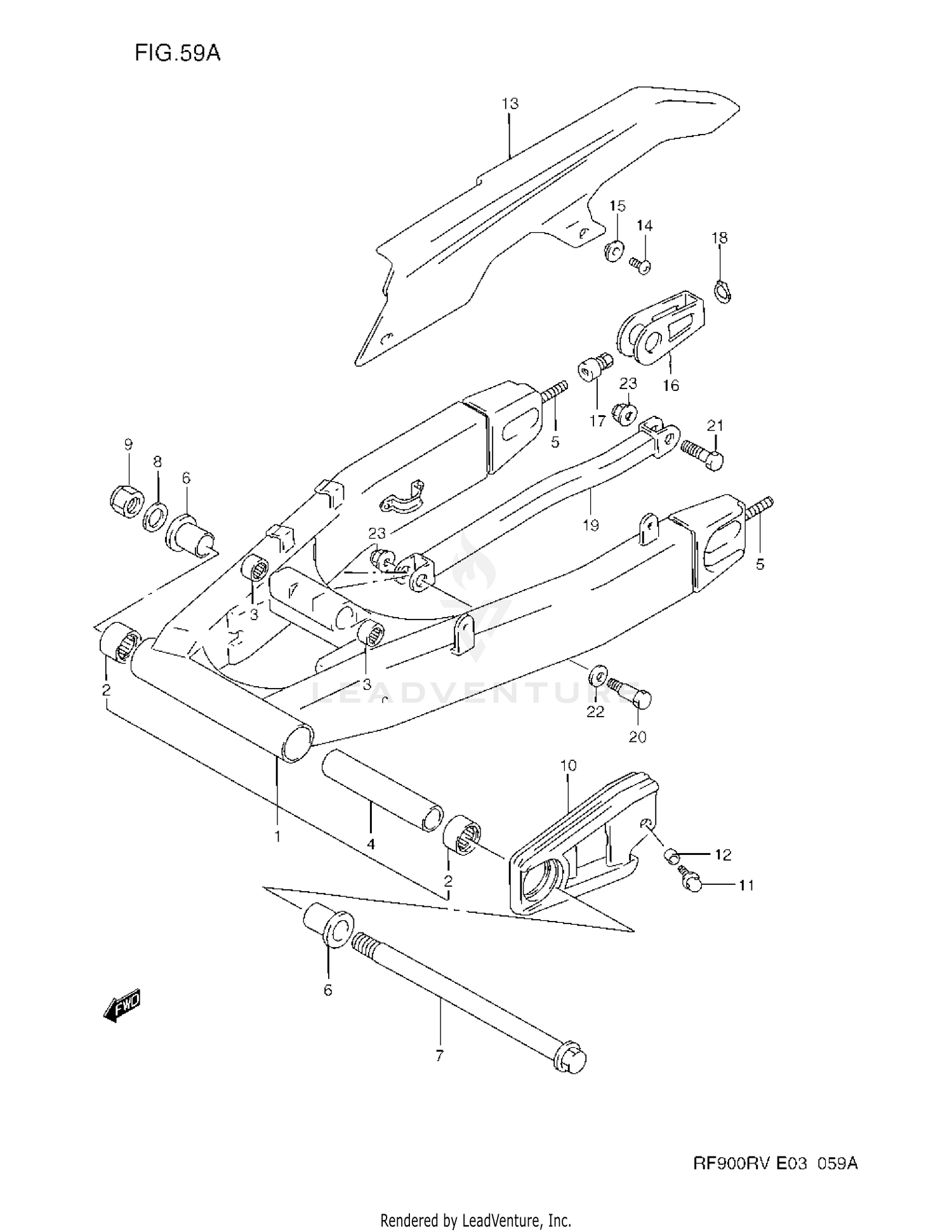 REAR SWINGING ARM (MODEL T/V)