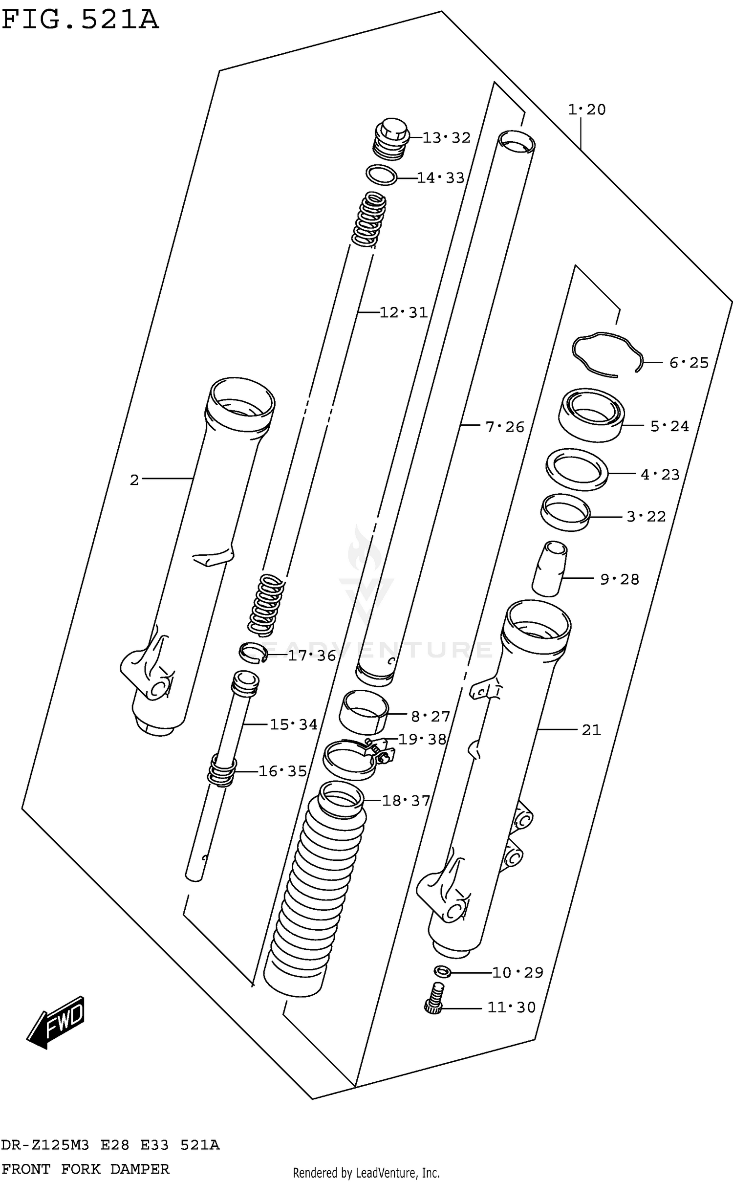 FRONT FORK DAMPER (DR-Z125M3E28)