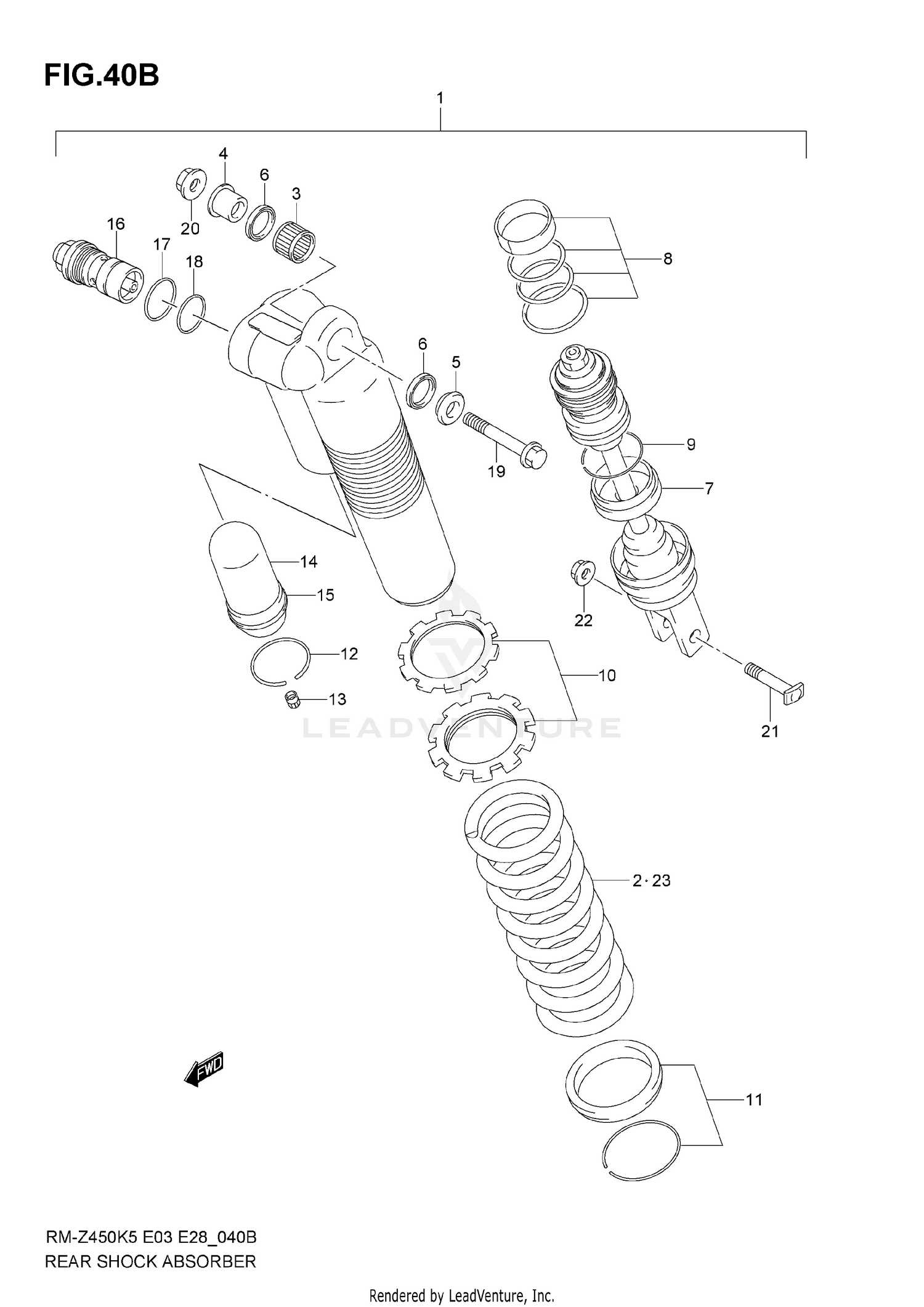 REAR SHOCK ABSORBER (MODEL K7)