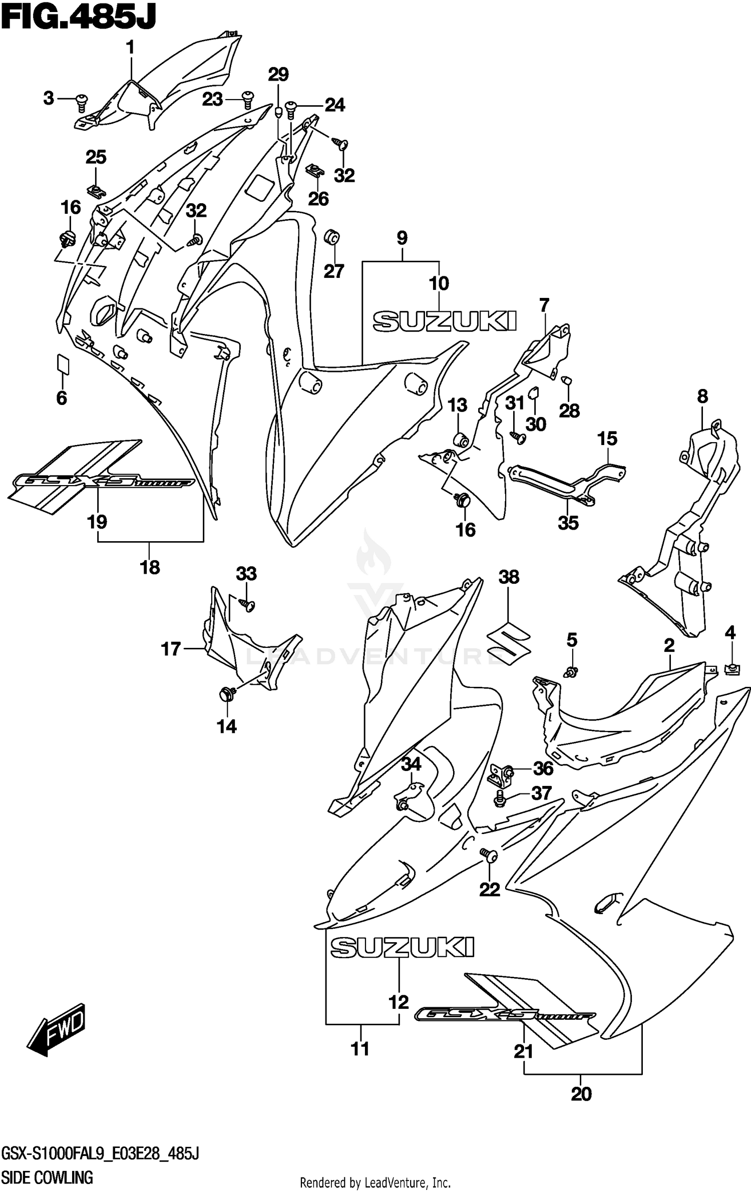SIDE COWLING (GSX-S1000FZAL9 E33)