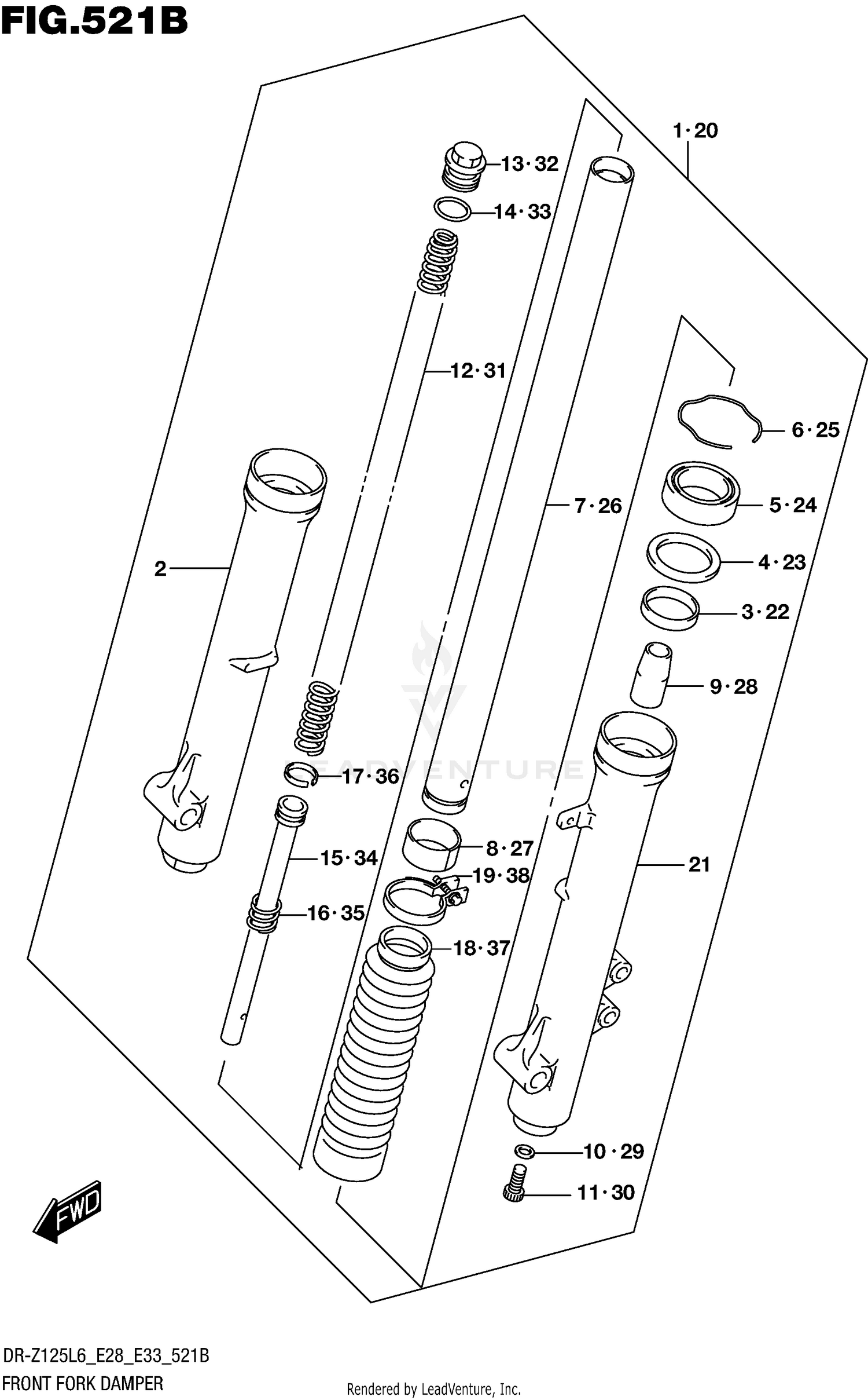 FRONT FORK DAMPER (DR-Z125LL6 E28)
