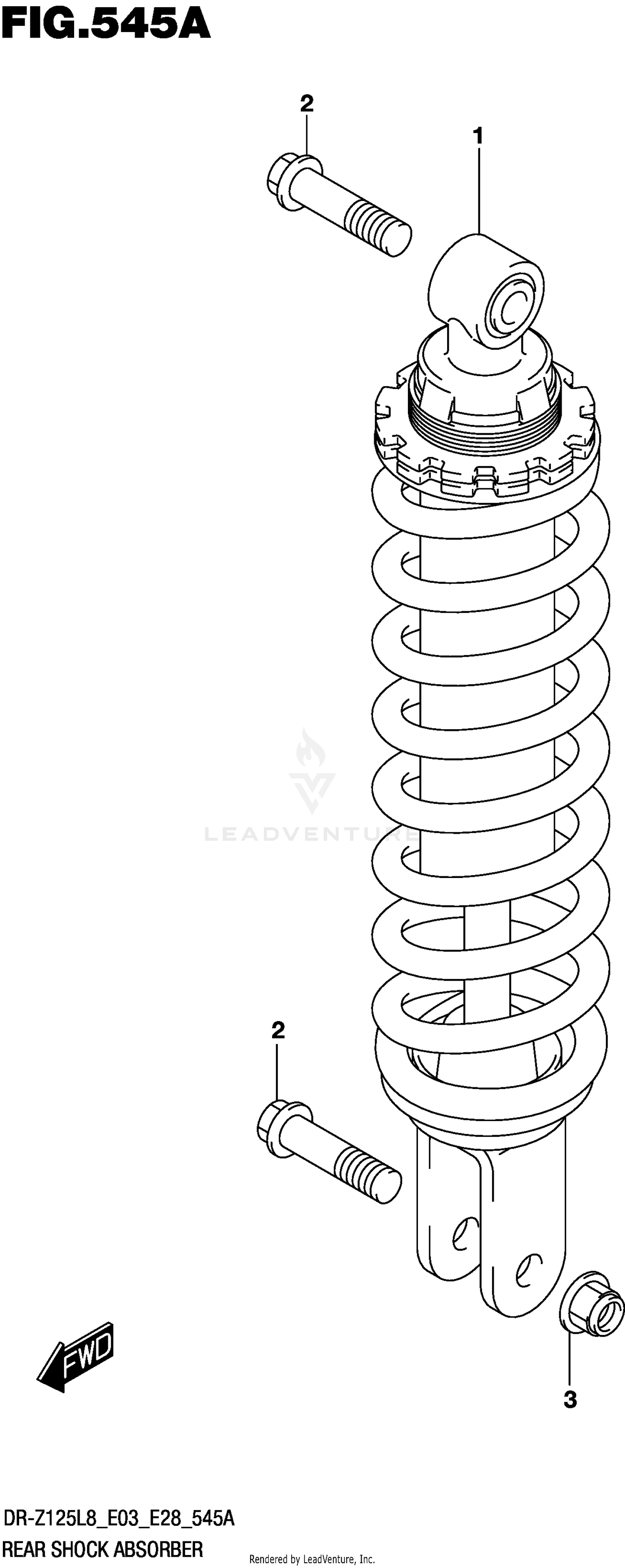 REAR SHOCK ABSORBER (DR-Z125L8 E28)