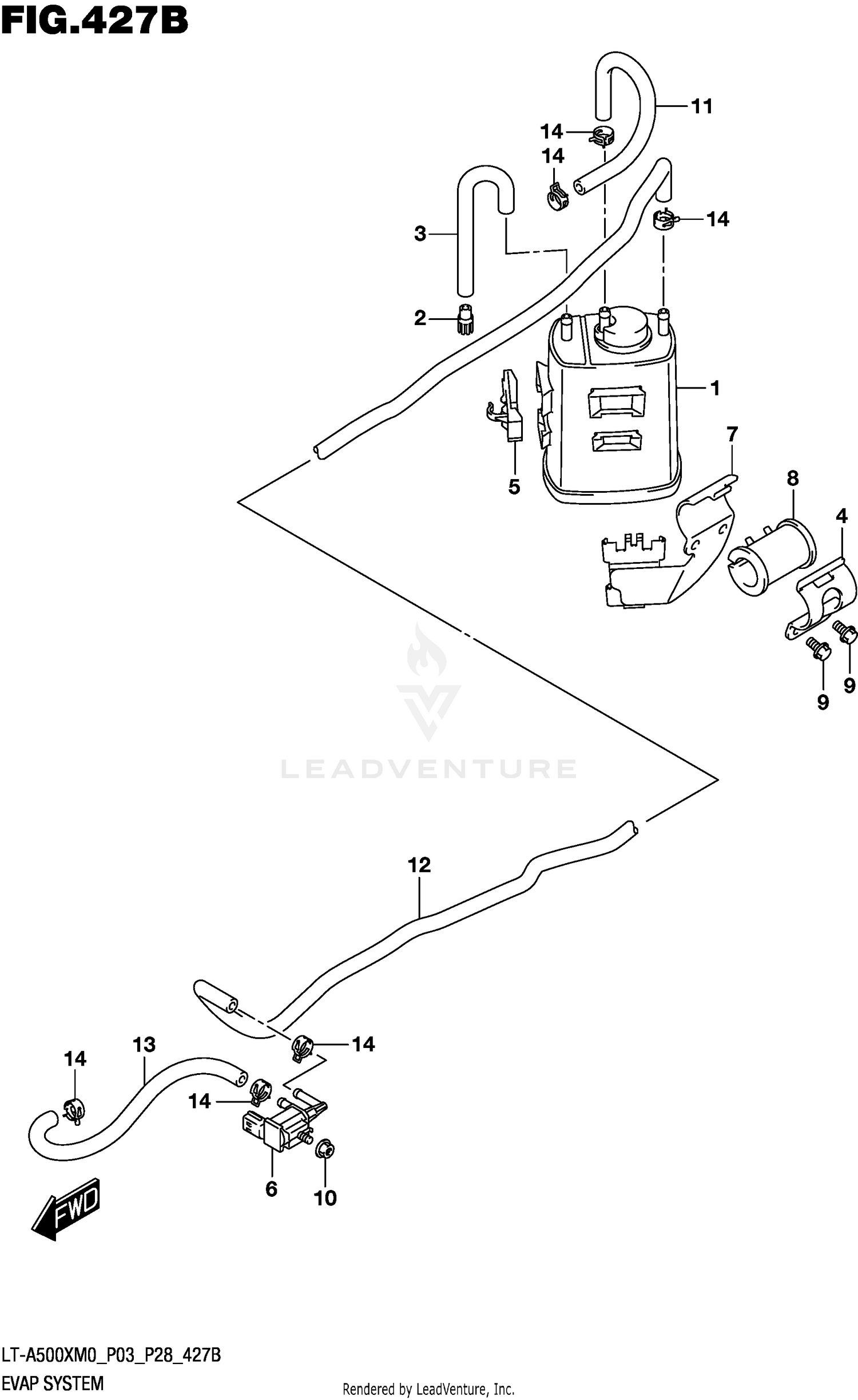 EVAP SYSTEM (LT-A500XPM0 P33)
