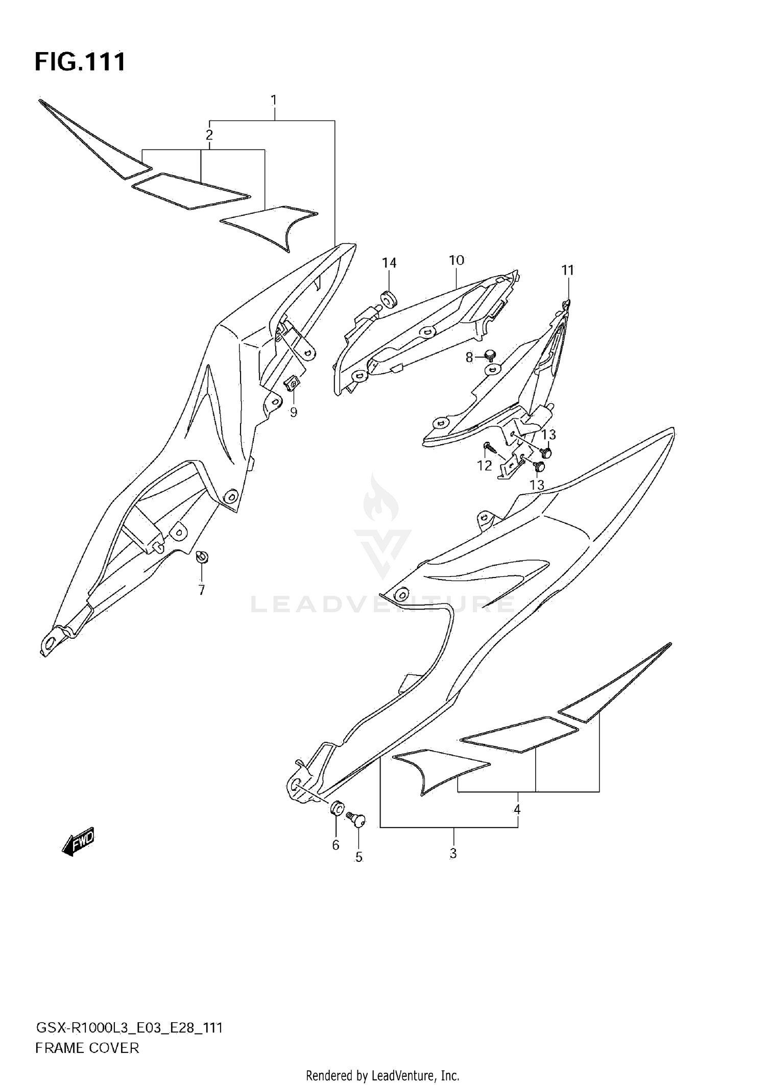 FRAME COVER (GSX-R1000ZL3 E03)