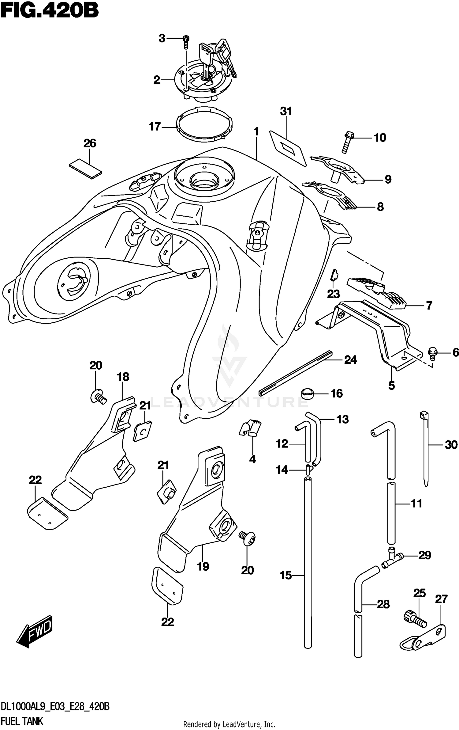 FUEL TANK (DL1000XAL9 E28)