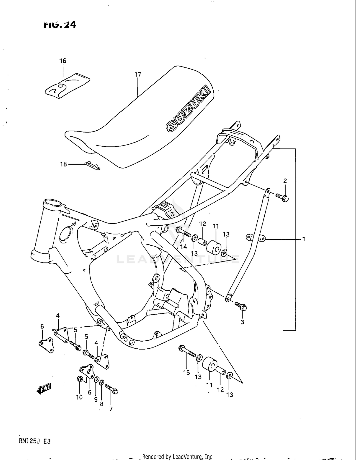 FRAME - SEAT (MODEL H/J)