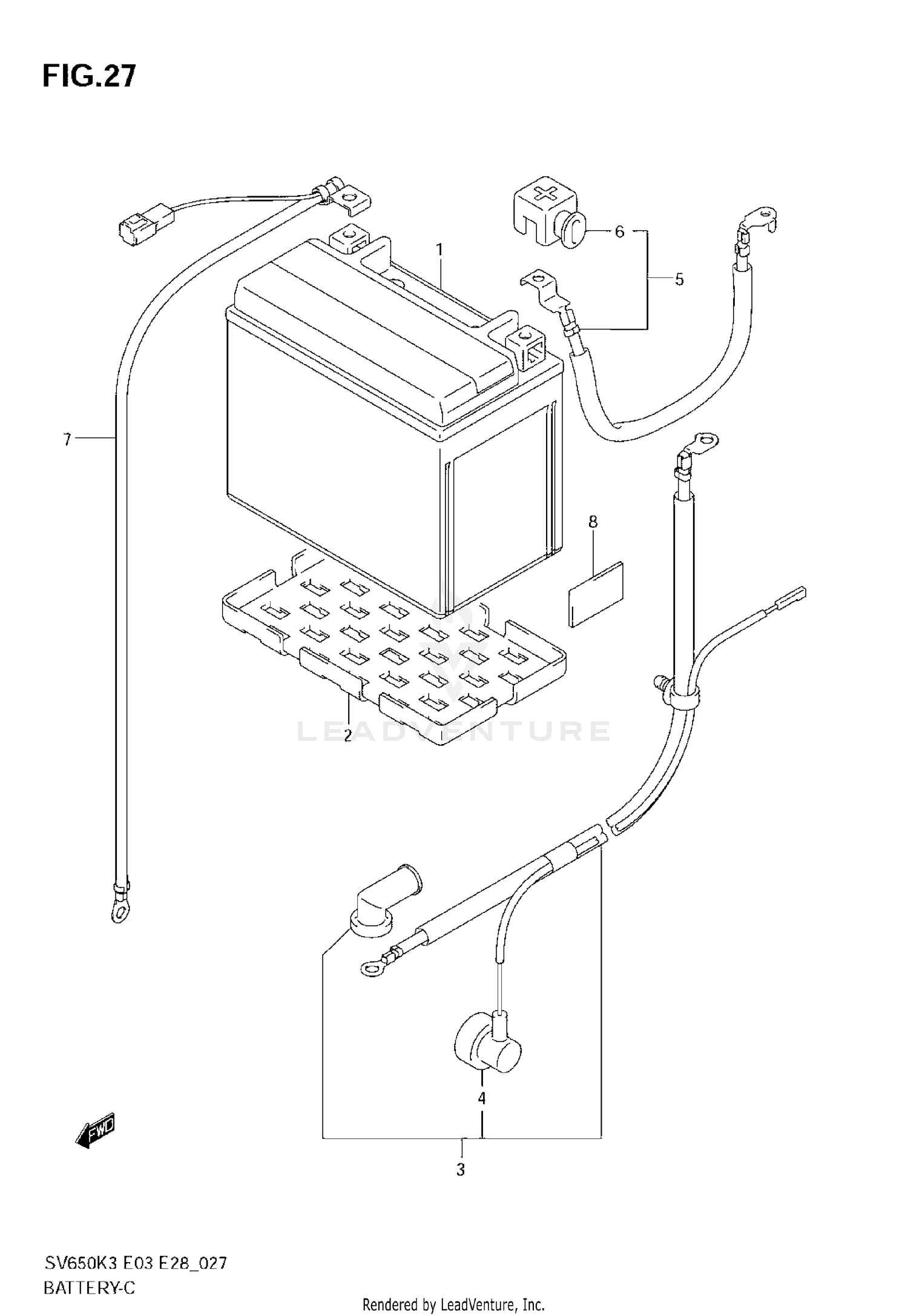 BATTERY (SV650/SV650S)