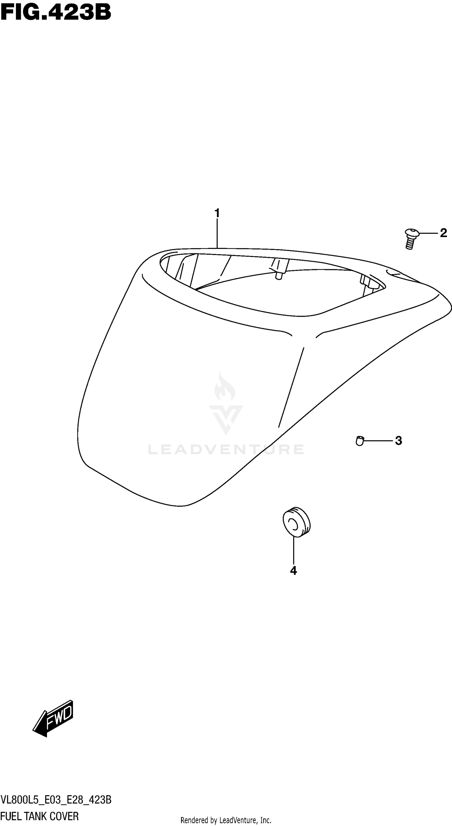 FUEL TANK COVER (VL800L5 E33)
