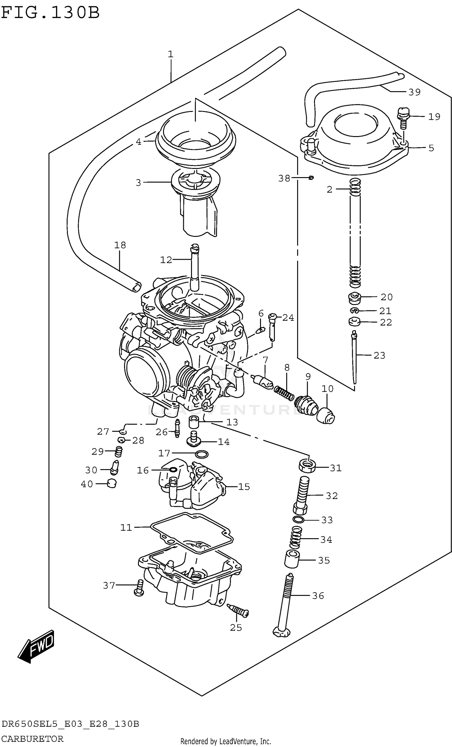 CARBURETOR (DR650SEL5 E28)