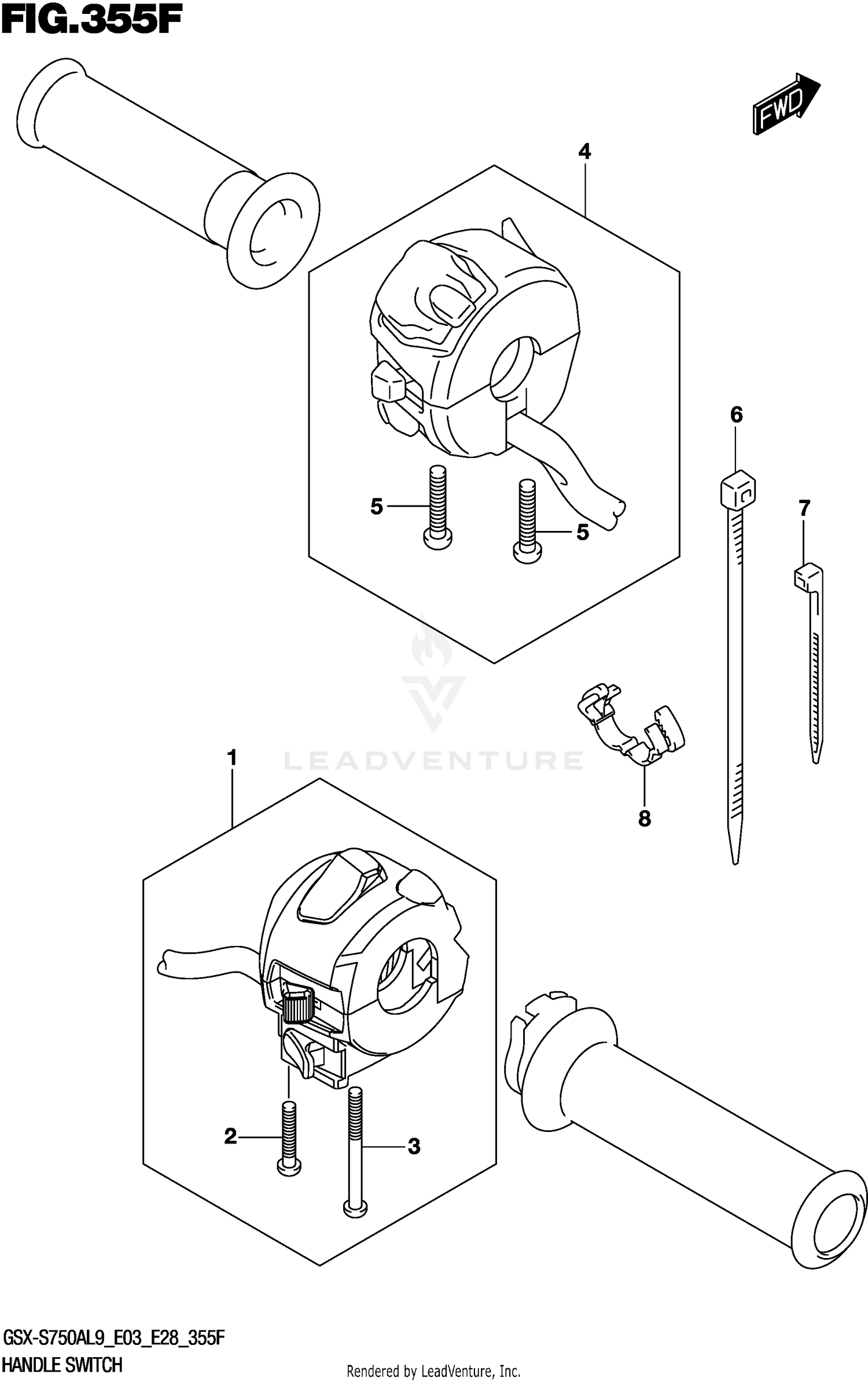 HANDLE SWITCH (GSX-S750ZAL9 E28)