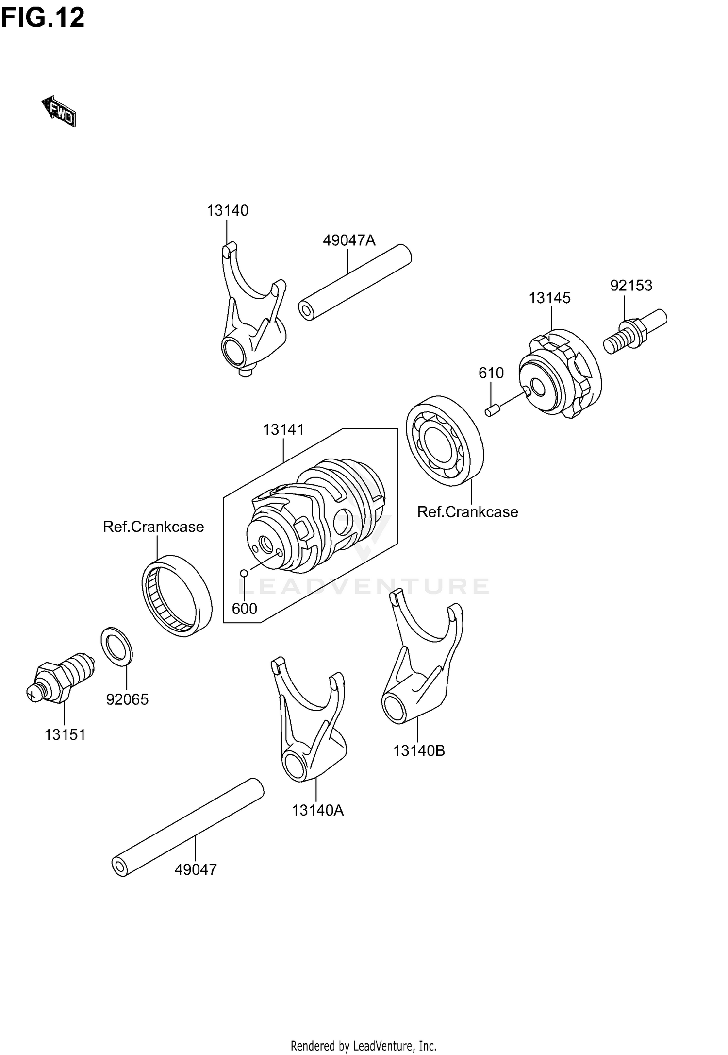 GEAR CHANGE DRUM/SHIFT FORK