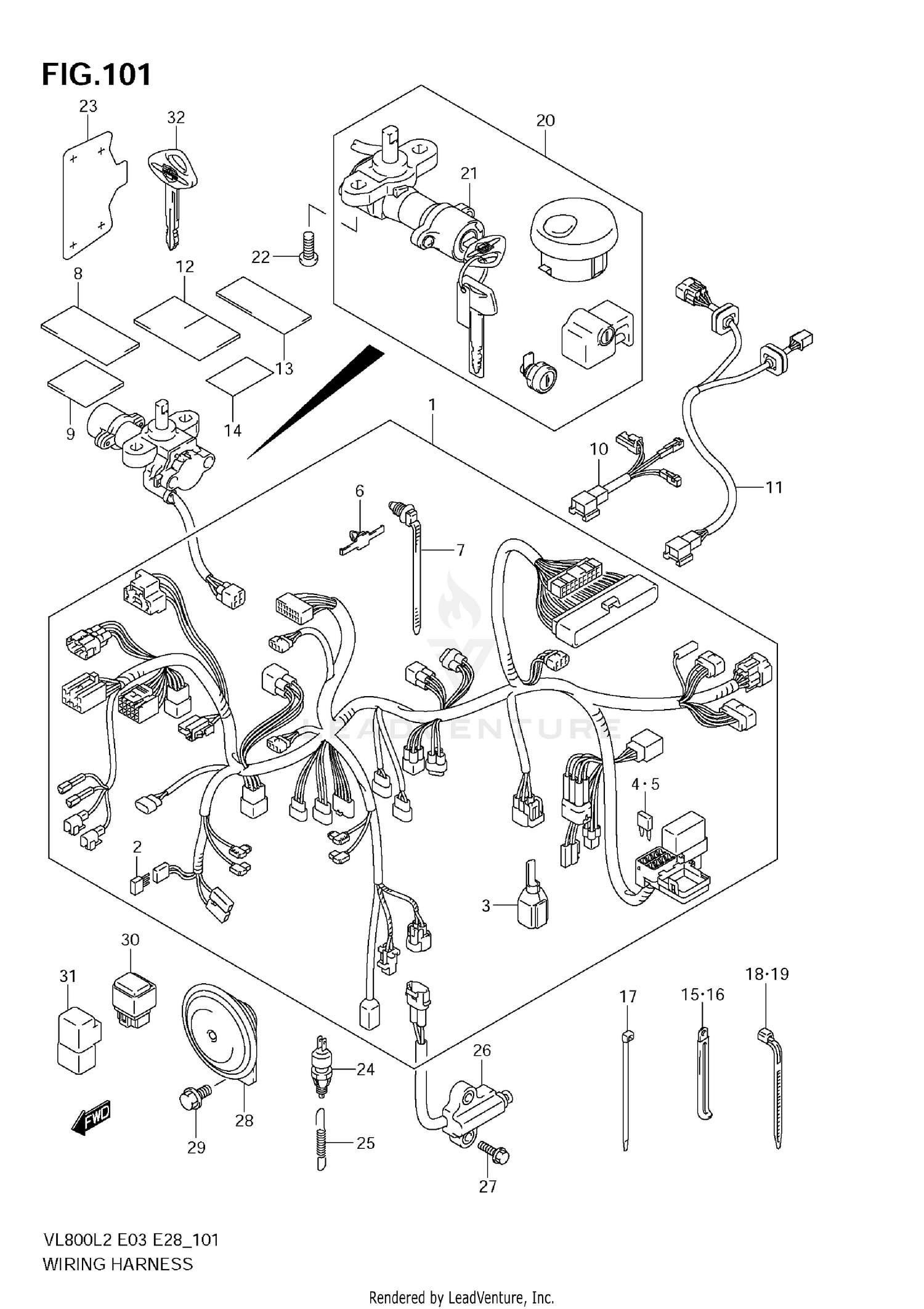 WIRING HARNESS (VL800C  E28)