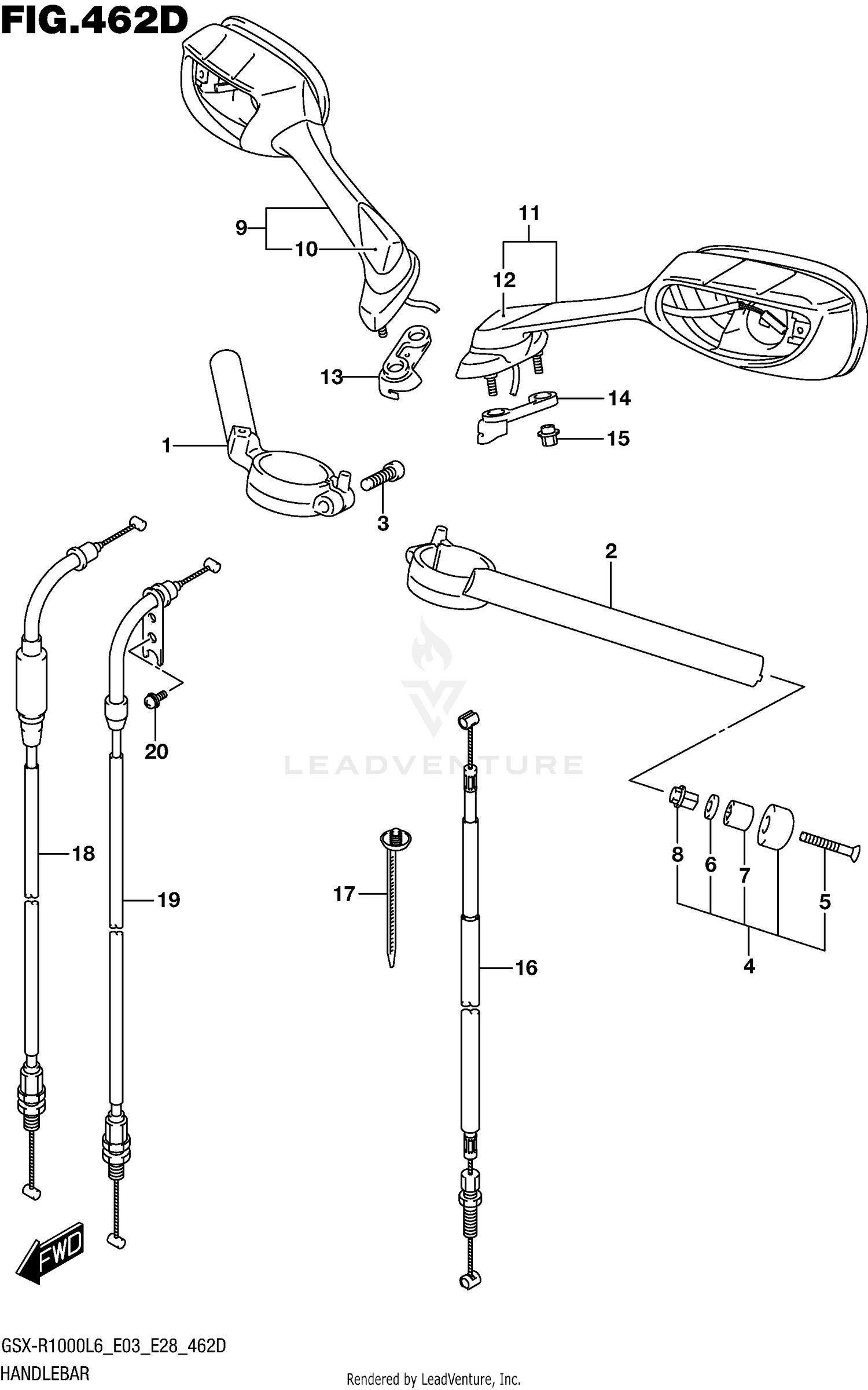 HANDLEBAR (GSX-R1000AL6 E28)