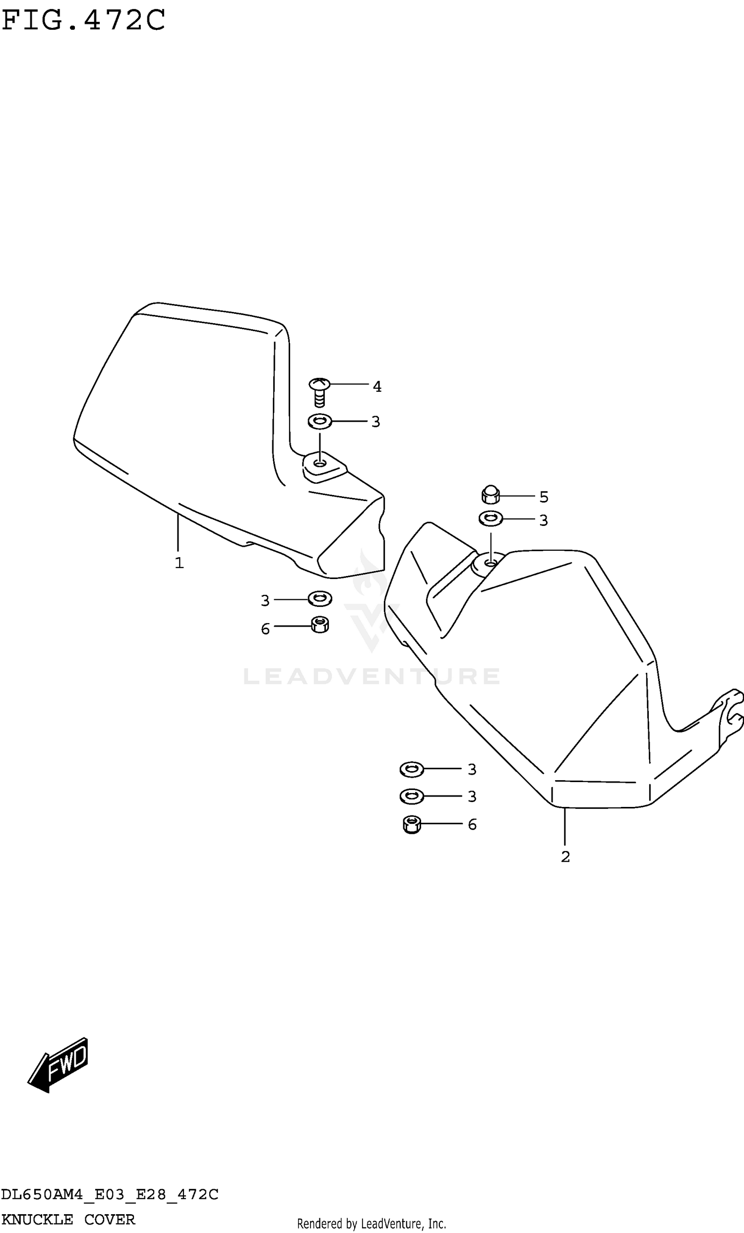 KNUCKLE COVER (DL650XAM4 E33)