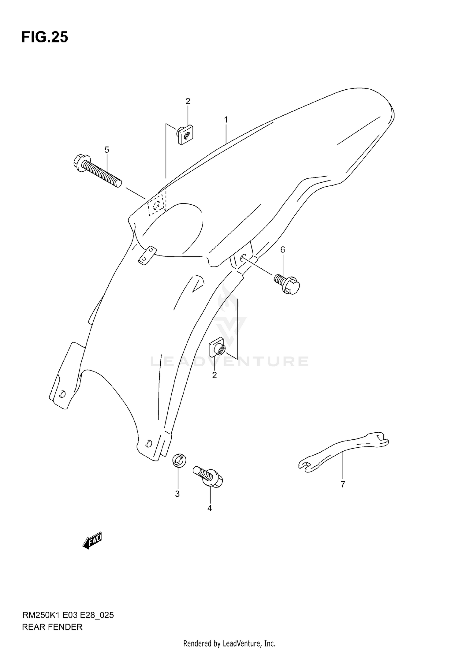 REAR FENDER (MODEL K1)