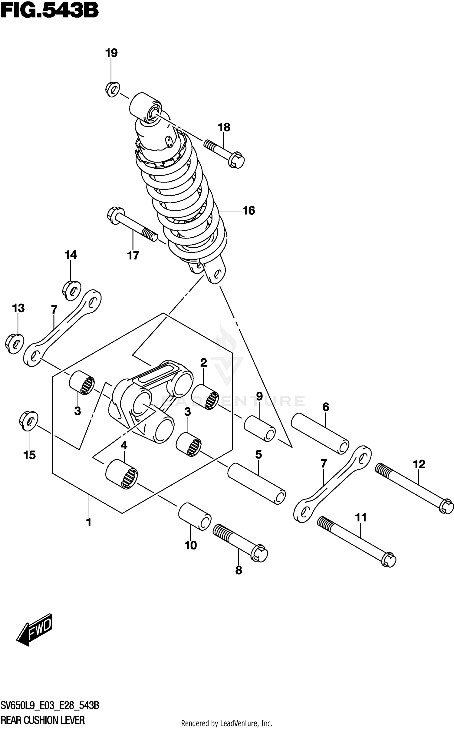 REAR CUSHION LEVER (SV650L9 E33)