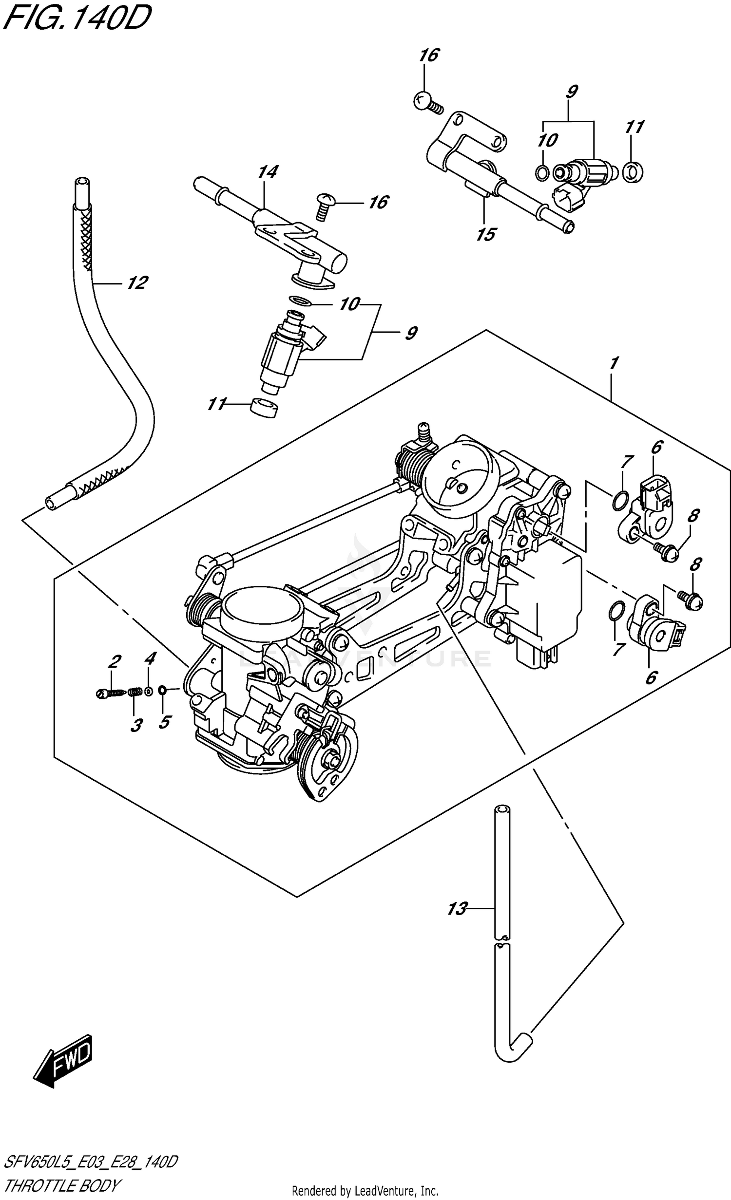 THROTTLE BODY (SFV650AL5 E28)