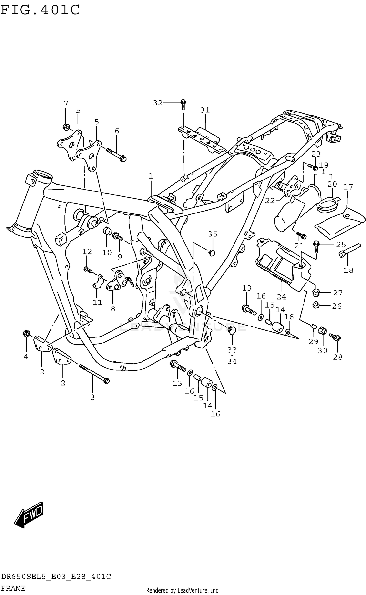 FRAME (DR650SEL5 E33)