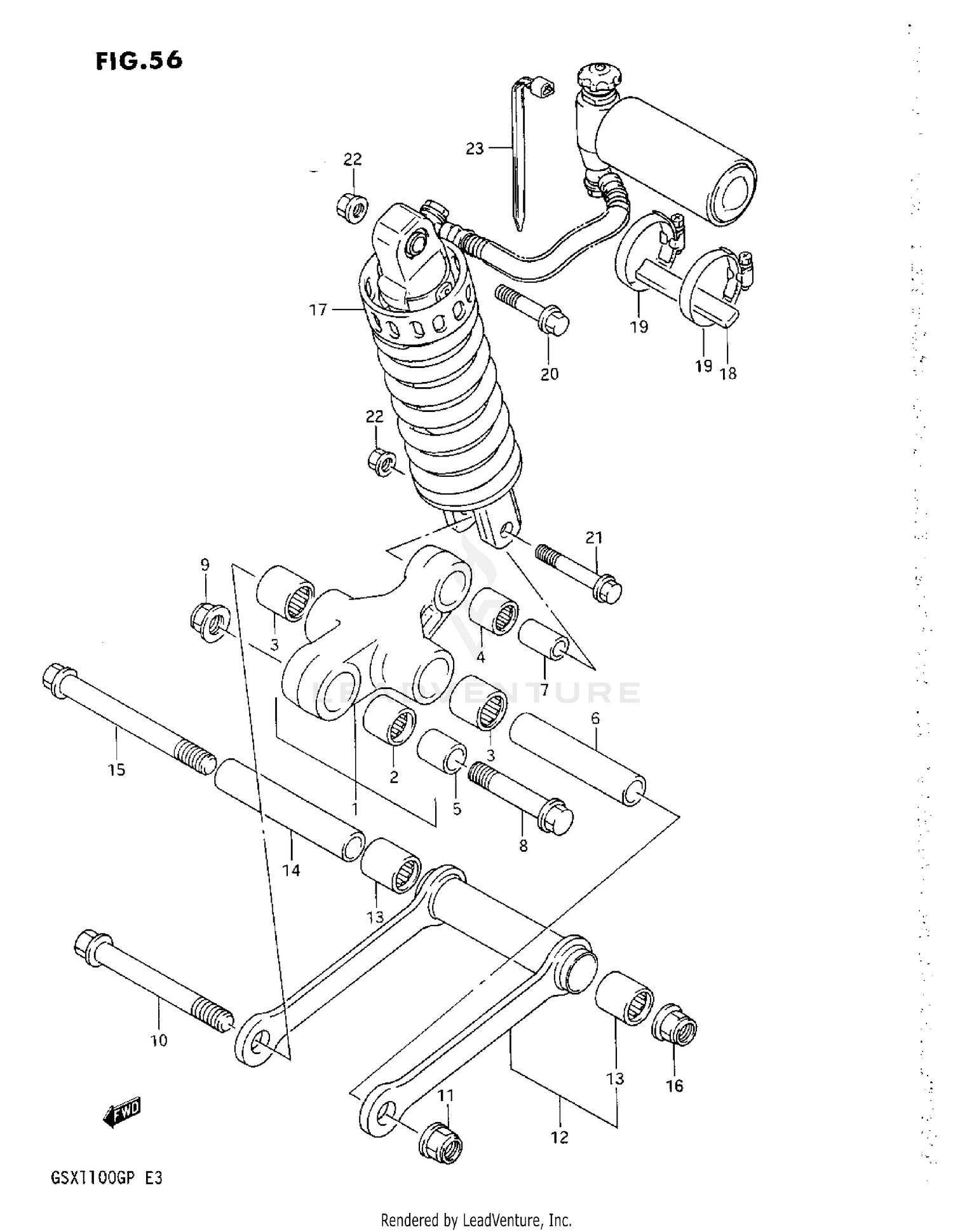 REAR CUSHION LEVER (M)