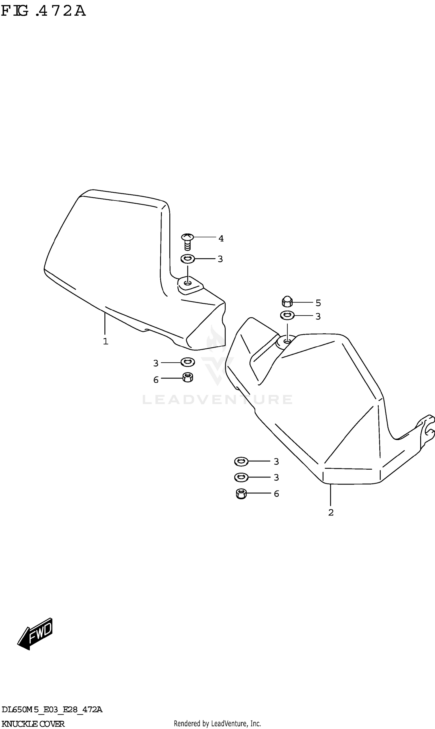 KNUCKLE COVER (DL650XA)