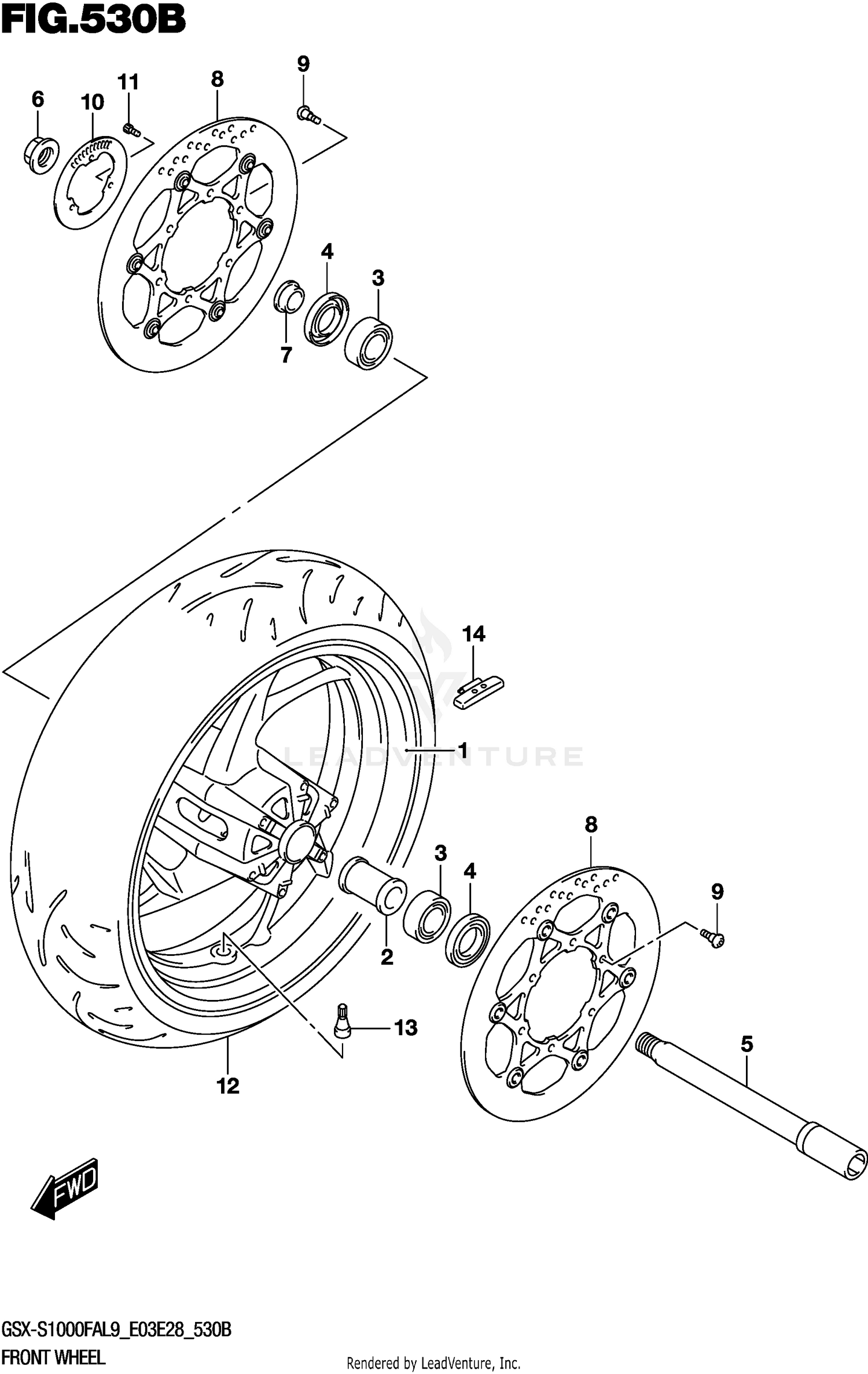 FRONT WHEEL (GSX-S1000FAL9 E28)