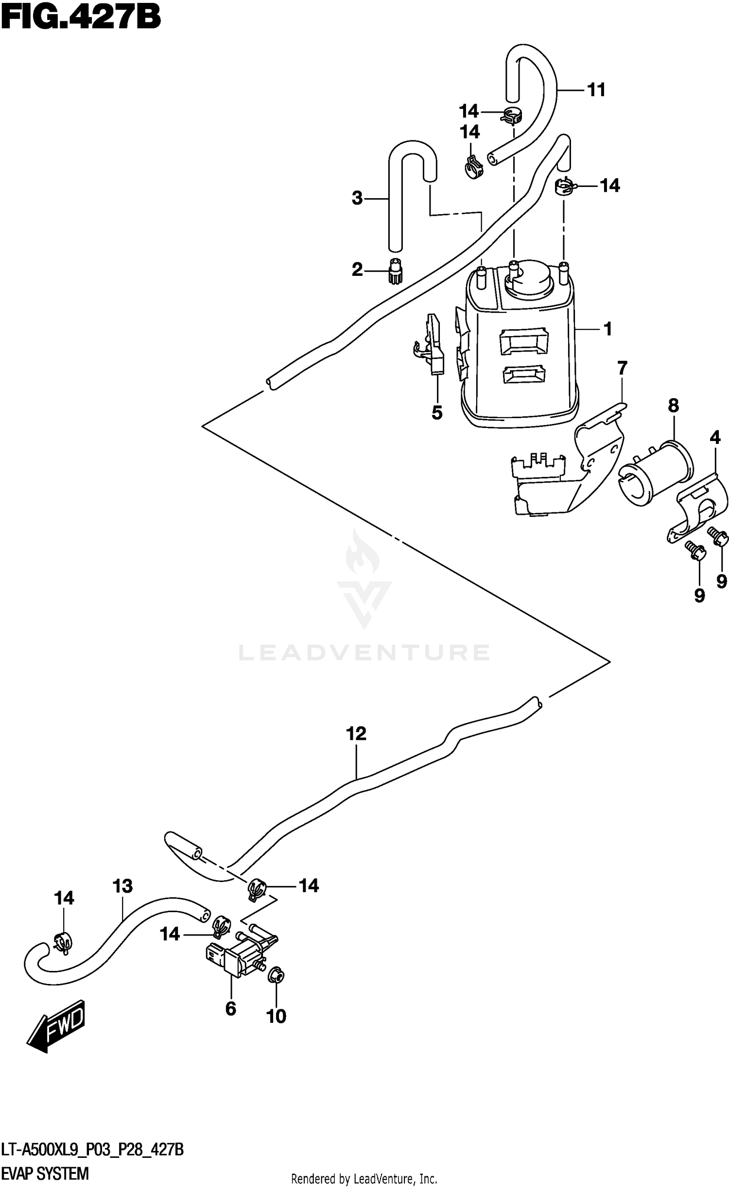 EVAP SYSTEM (LT-A500XPL9 P33)
