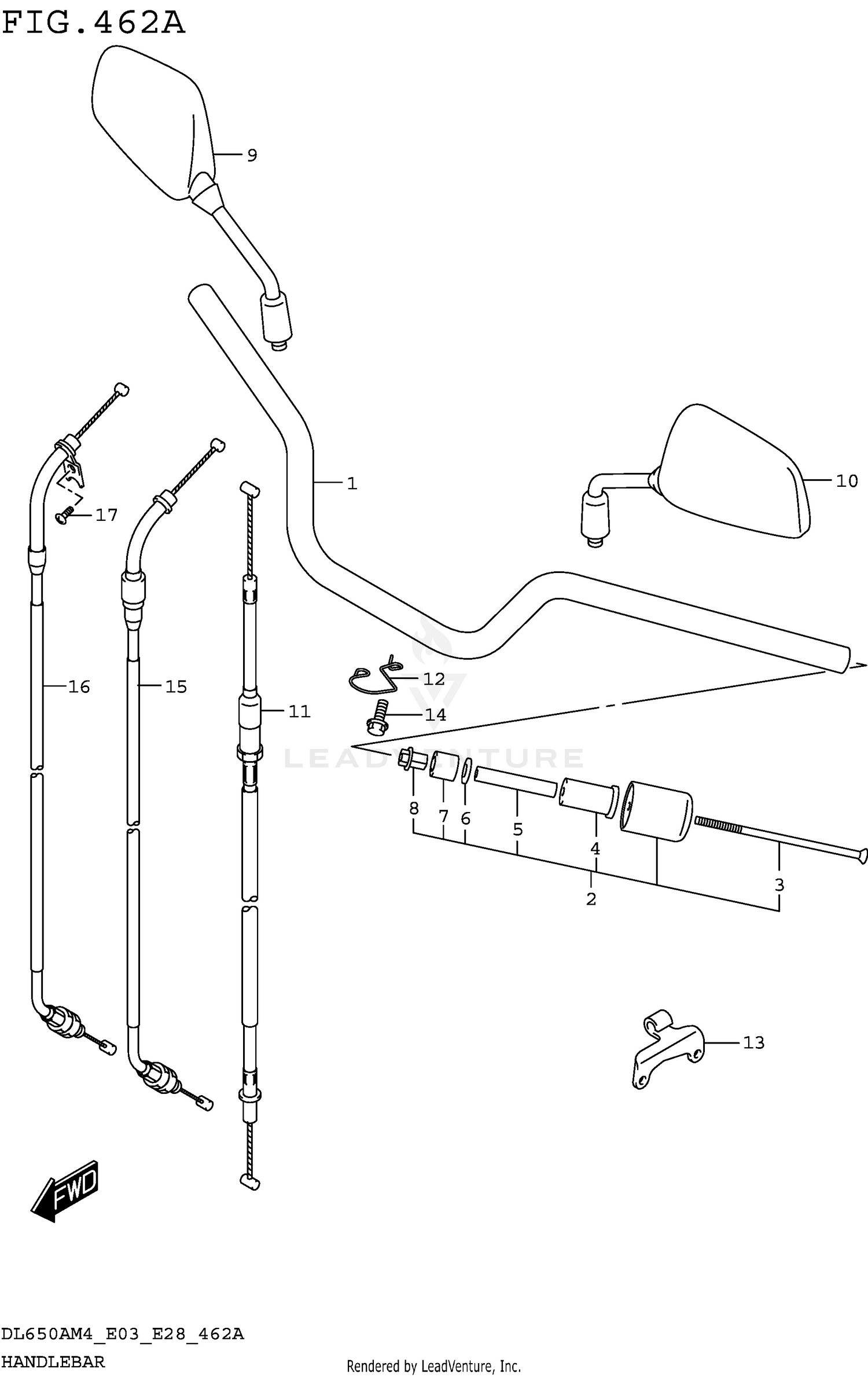 HANDLEBAR (DL650AM4 E03)