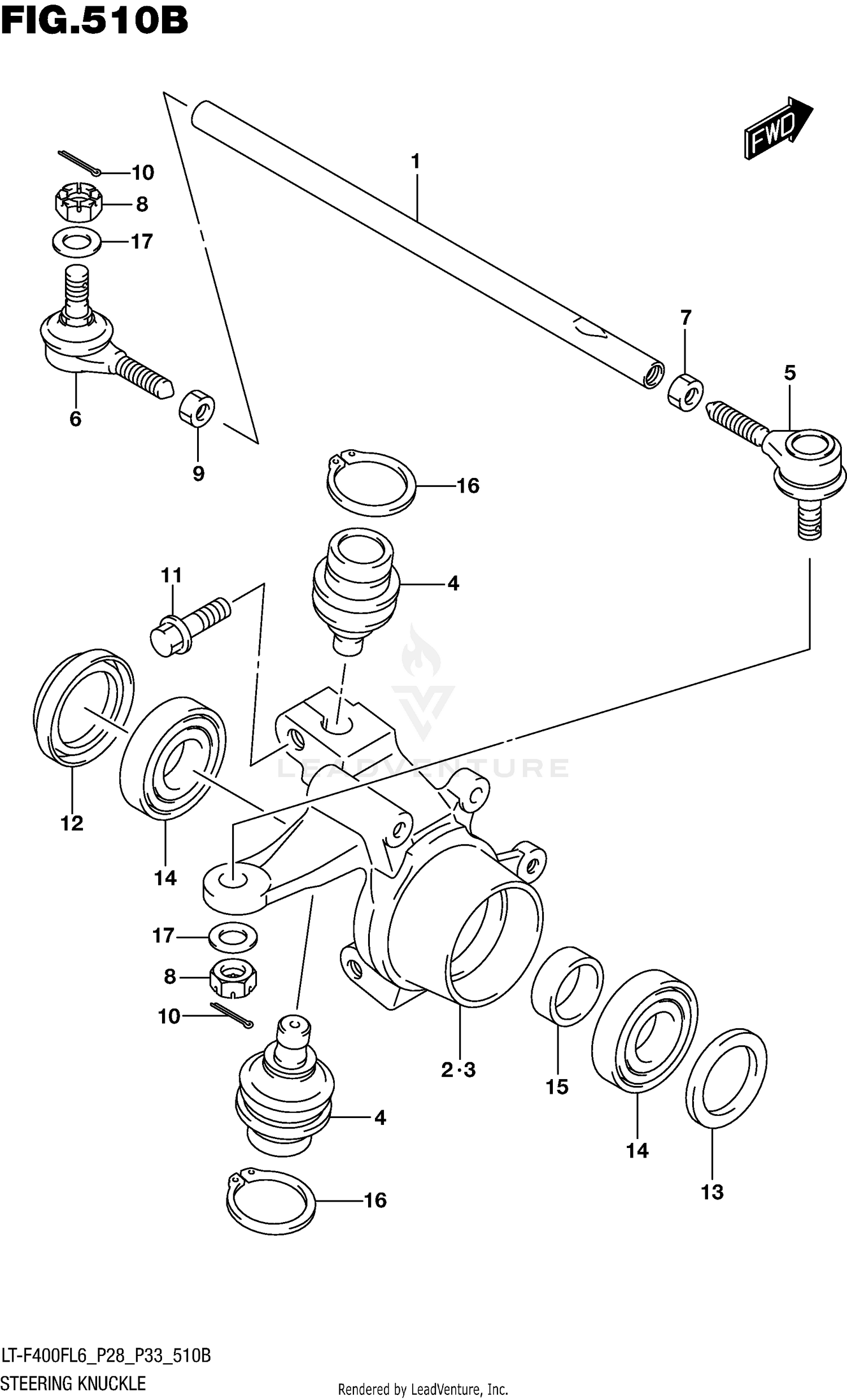STEERING KNUCKLE (LT-F400FL6 P33)
