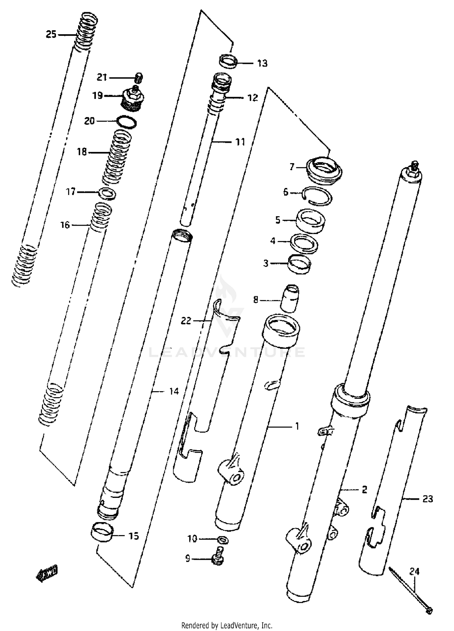 FRONT FORK (MODEL K)