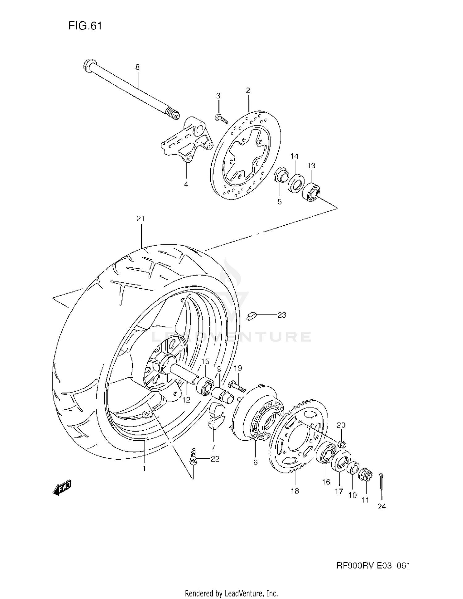 REAR WHEEL (MODEL R/S)
