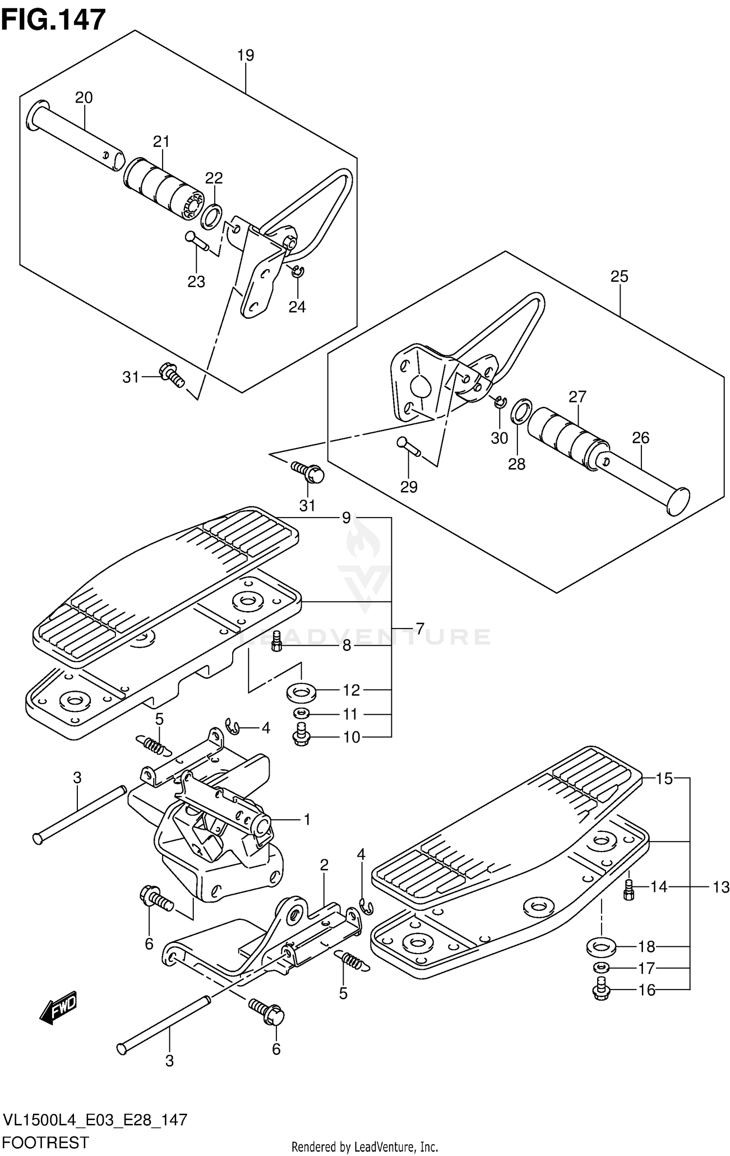 FOOTREST (VL1500L4 E28)