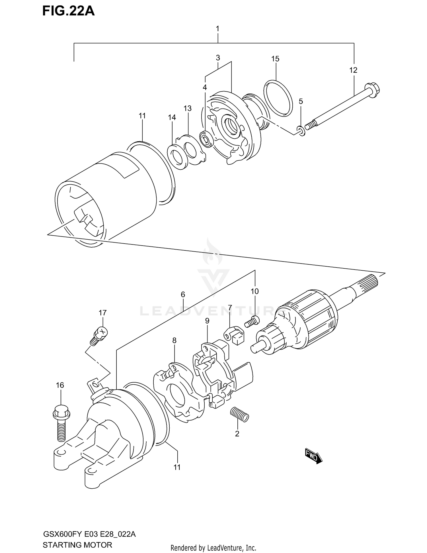 STARTING MOTOR (MODEL K1/K2/K3)
