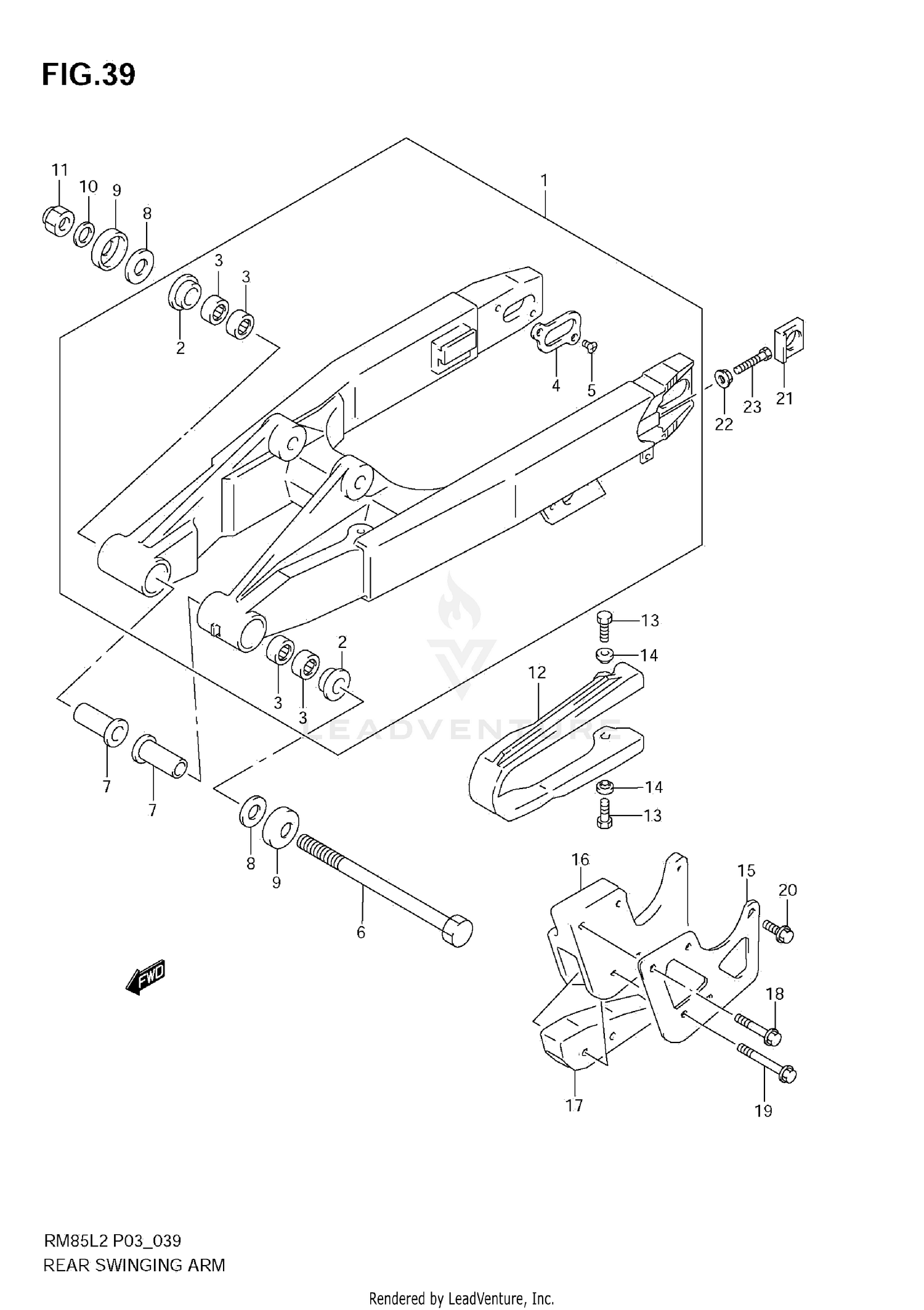 REAR SWINGING ARM (RM85)
