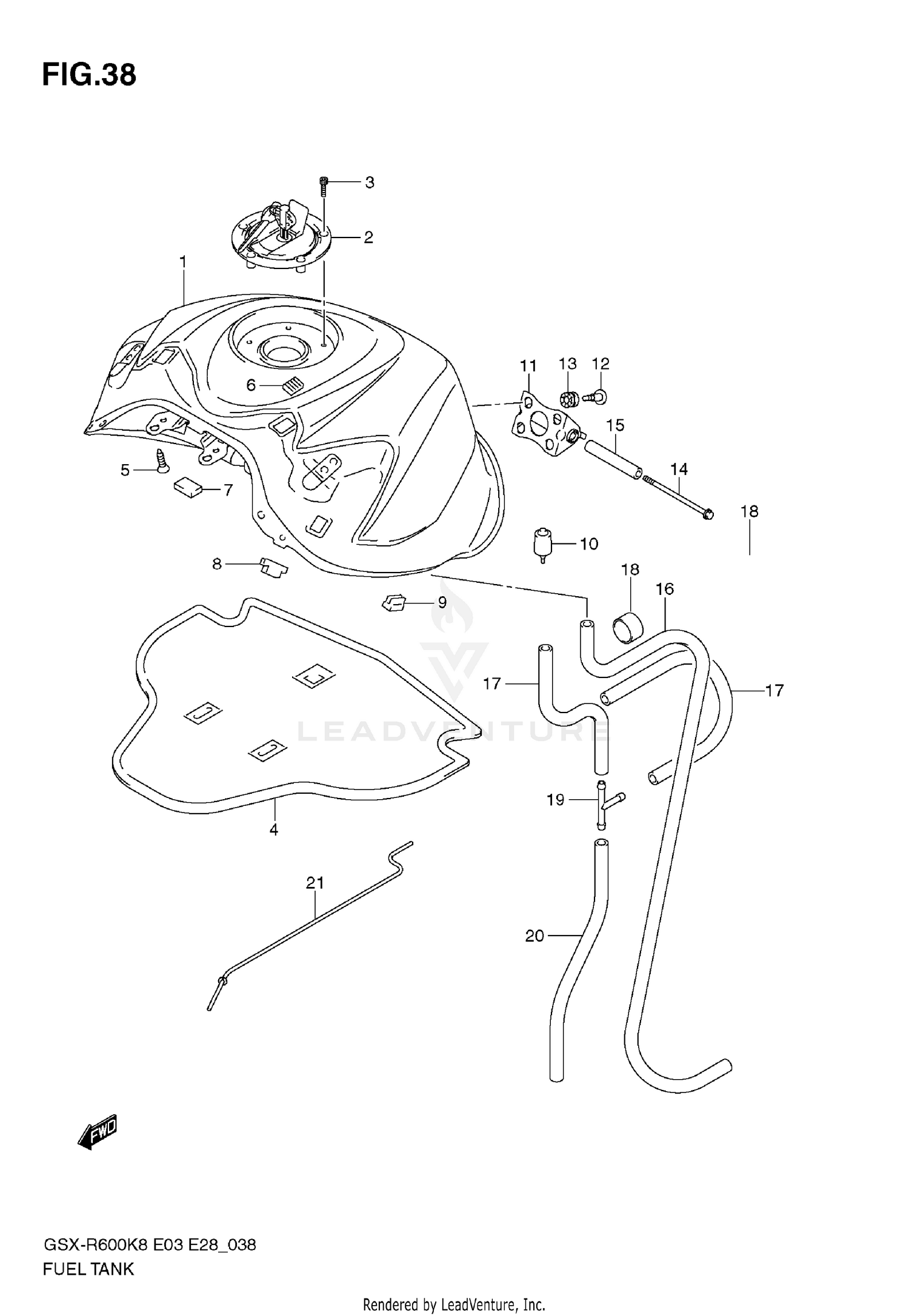 FUEL TANK (MODEL K8)