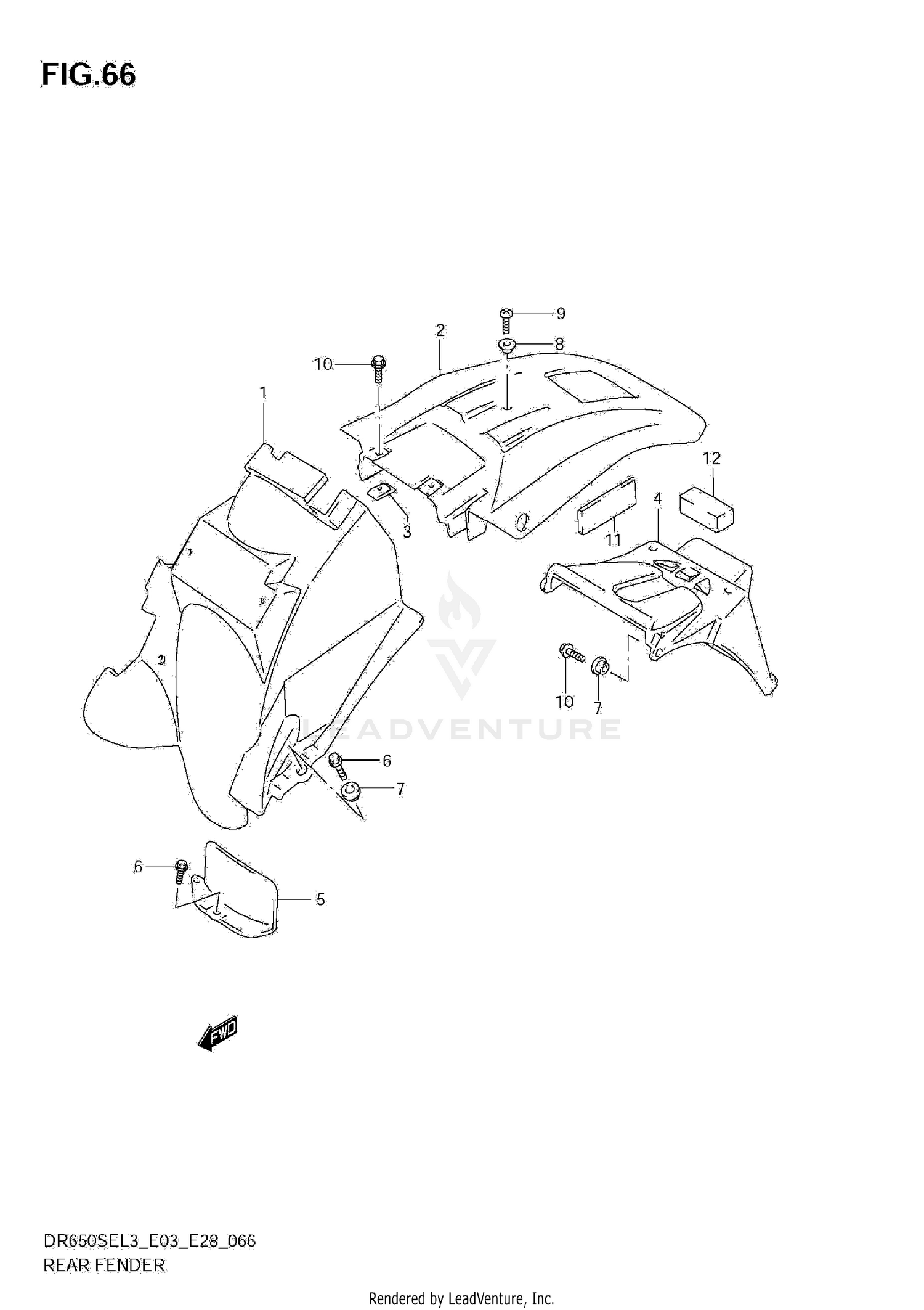 REAR FENDER (DR650SEL3 E33)