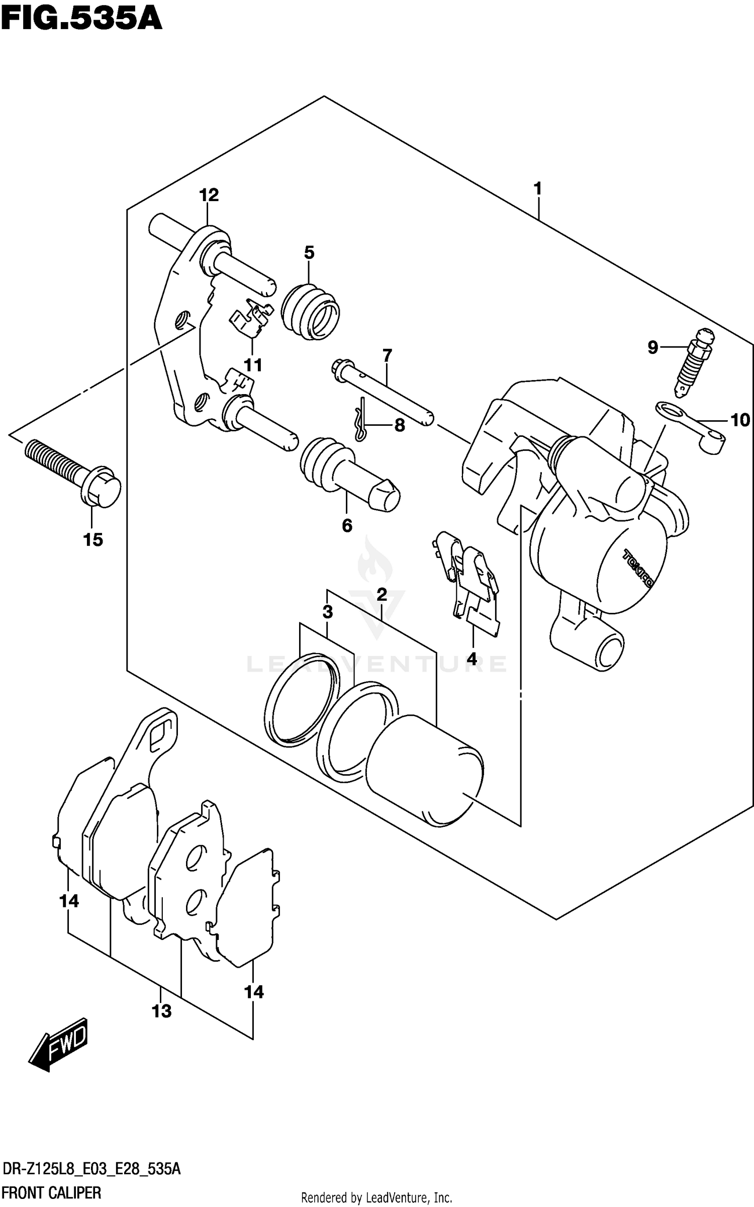 FRONT CALIPER (DR-Z125LL8 E03)