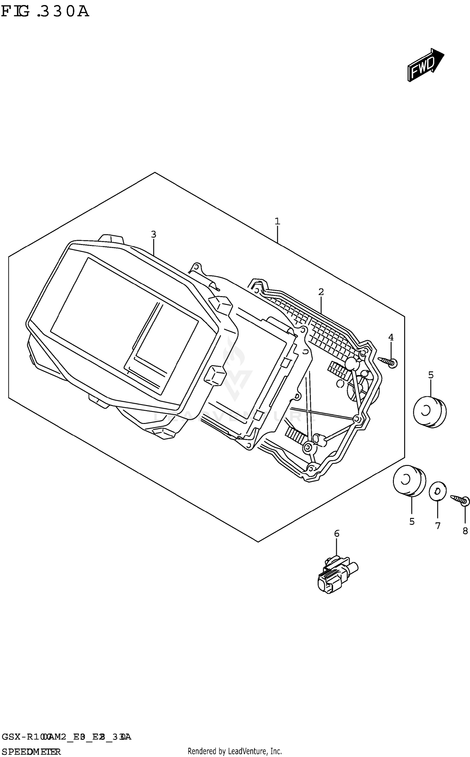 SPEEDOMETER (GSX-R1000A:E28)